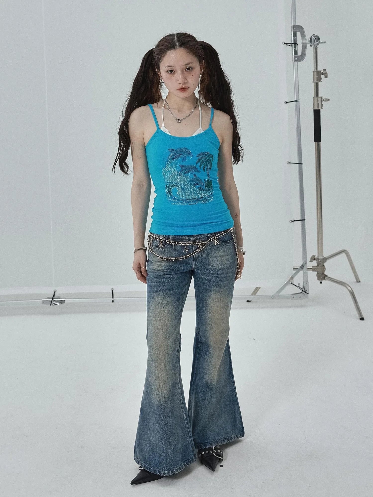 Sparkly Disco Summer Sleeveless T-Shirt & Vest
