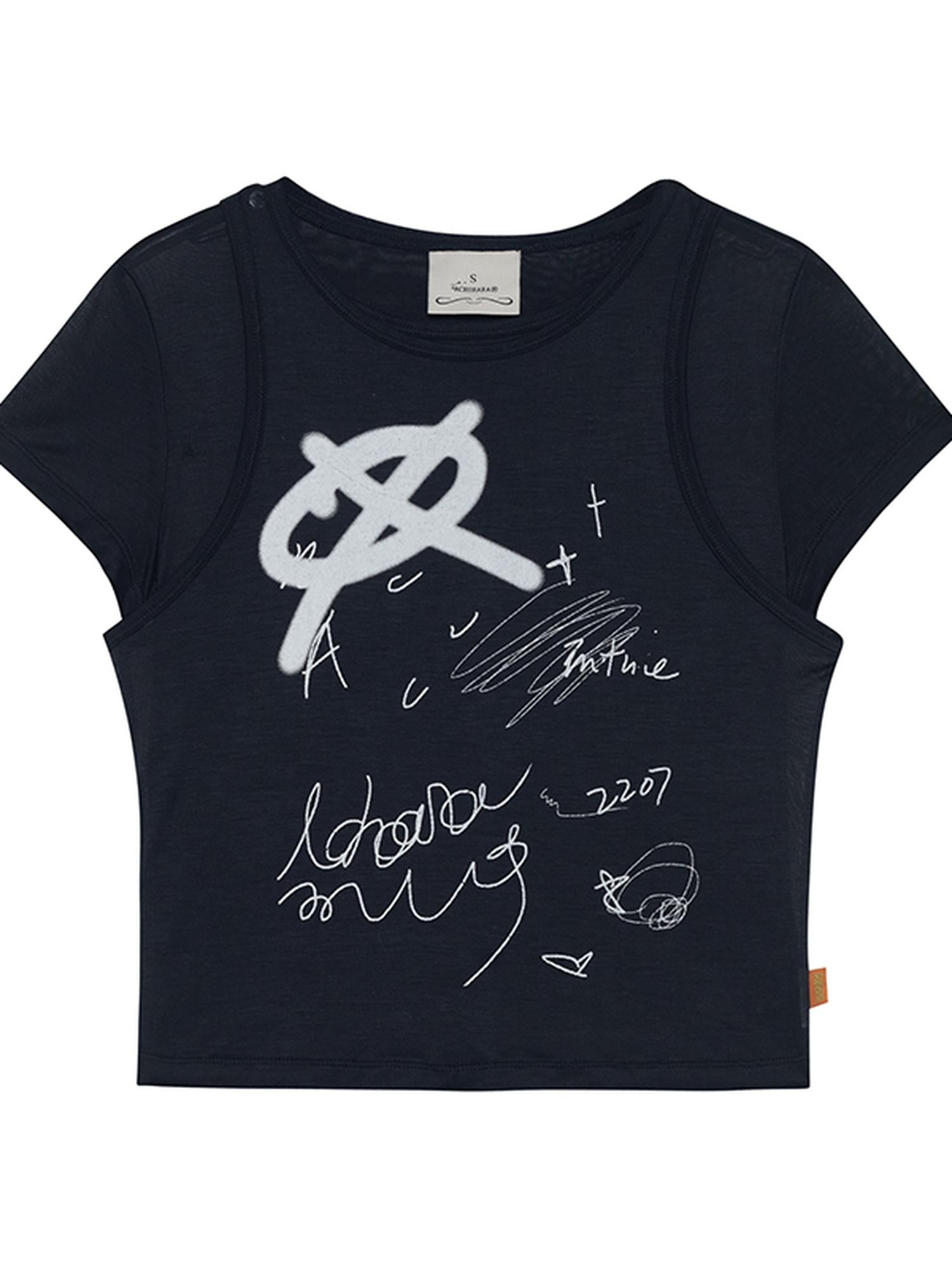 Achihara Glass Jellyfish Summer Graphic Tee