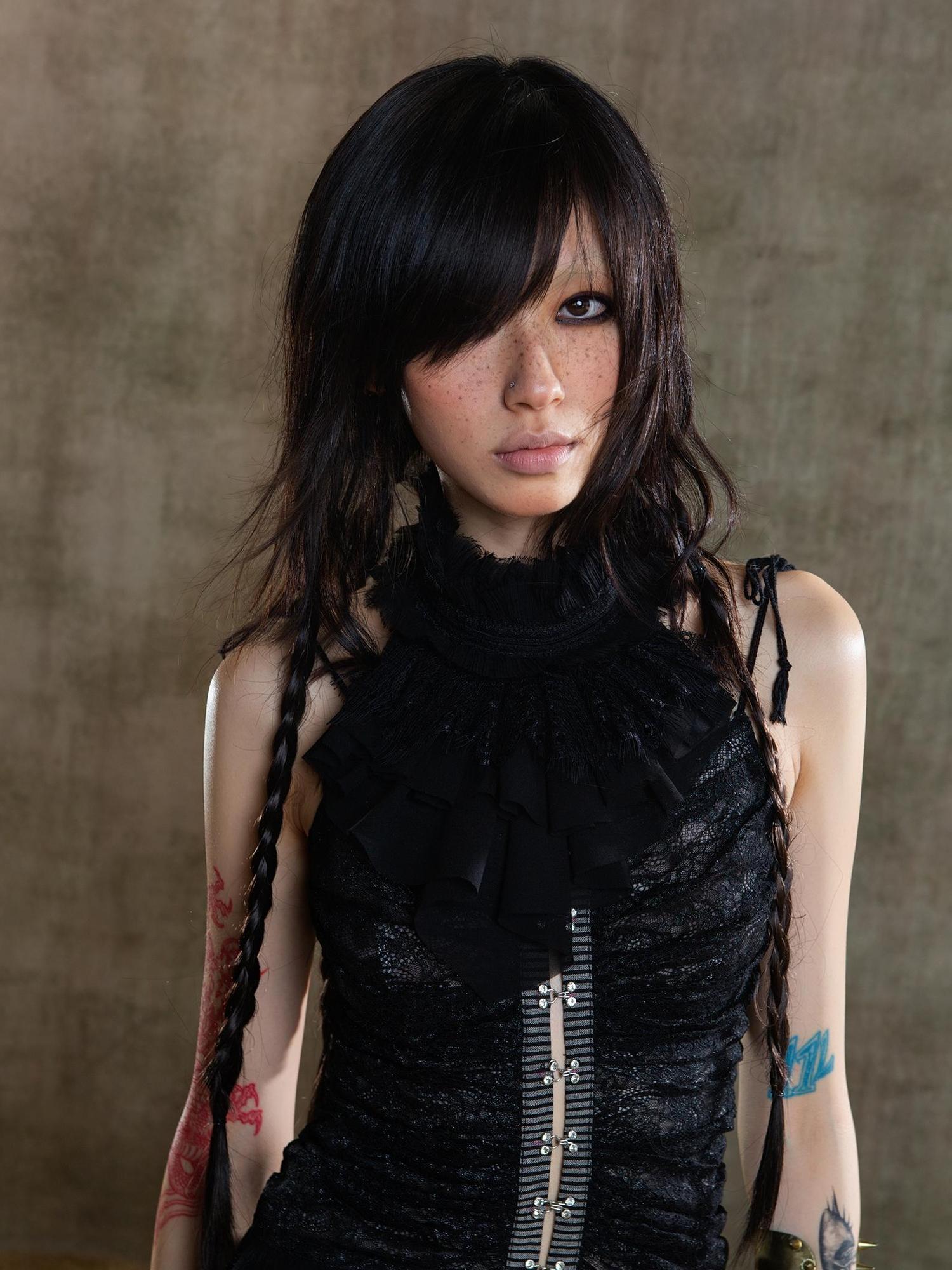 ARIADNAw Gothic Lace Punk Corset Bustier With Multi Pleats