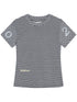 Fault Stripe Dot Print Tee Retro Vintage Style Cotton Blend