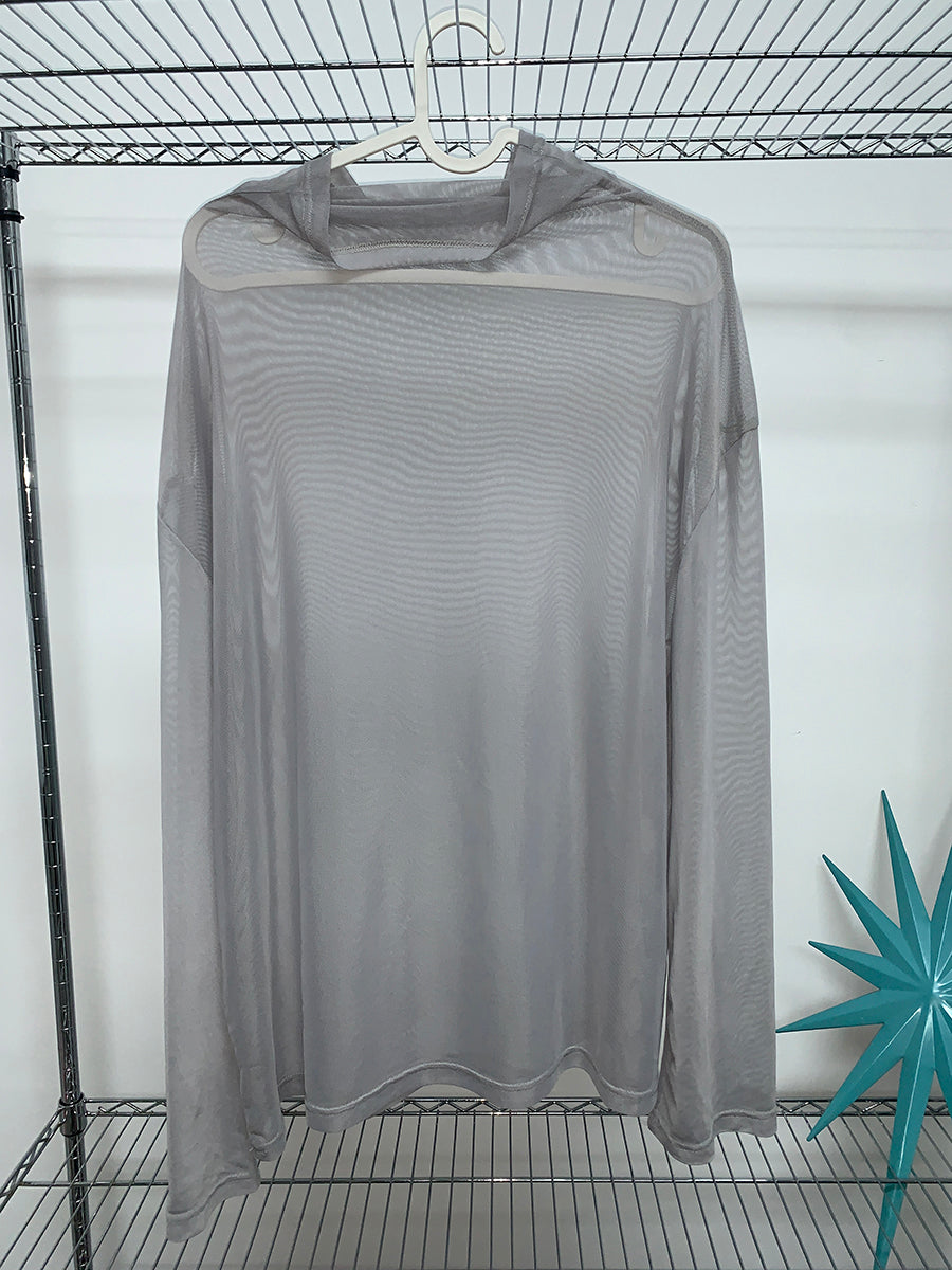 Updateang project Gray Layered Loose Fit Long Sleeve Turtleneck Top