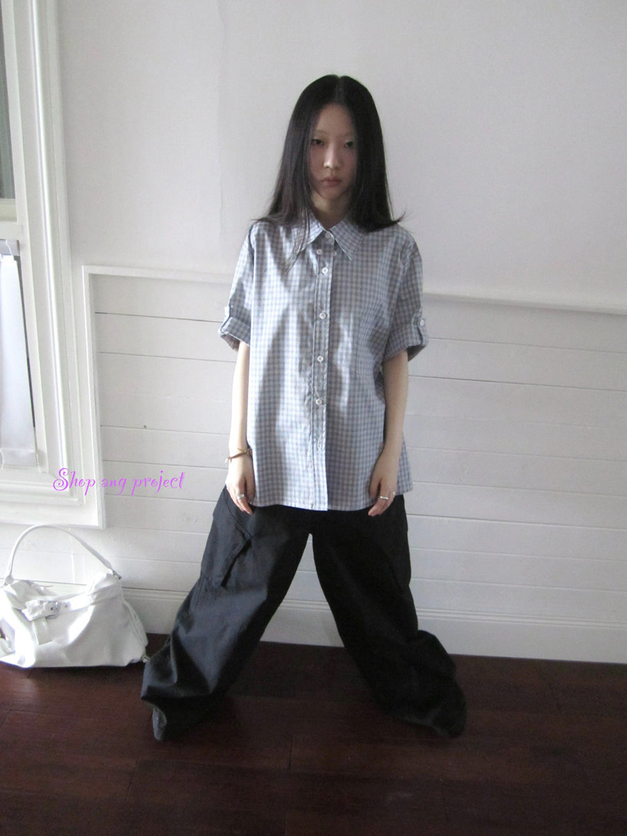 ang project Project 5 6 Summer Casual Plaid Short Sleeve Shirt