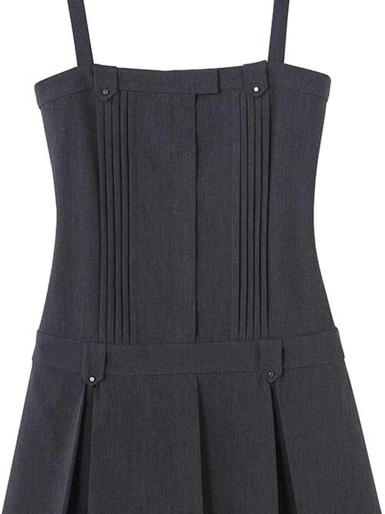 DIDDI MODA Grey College Tube Top Pleated Mini Dress