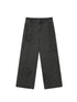 Vintage Grey Denim Trousers With Celestial Fish Print