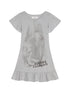 Summer Dream White Ruffle Hem T-shirt Dress