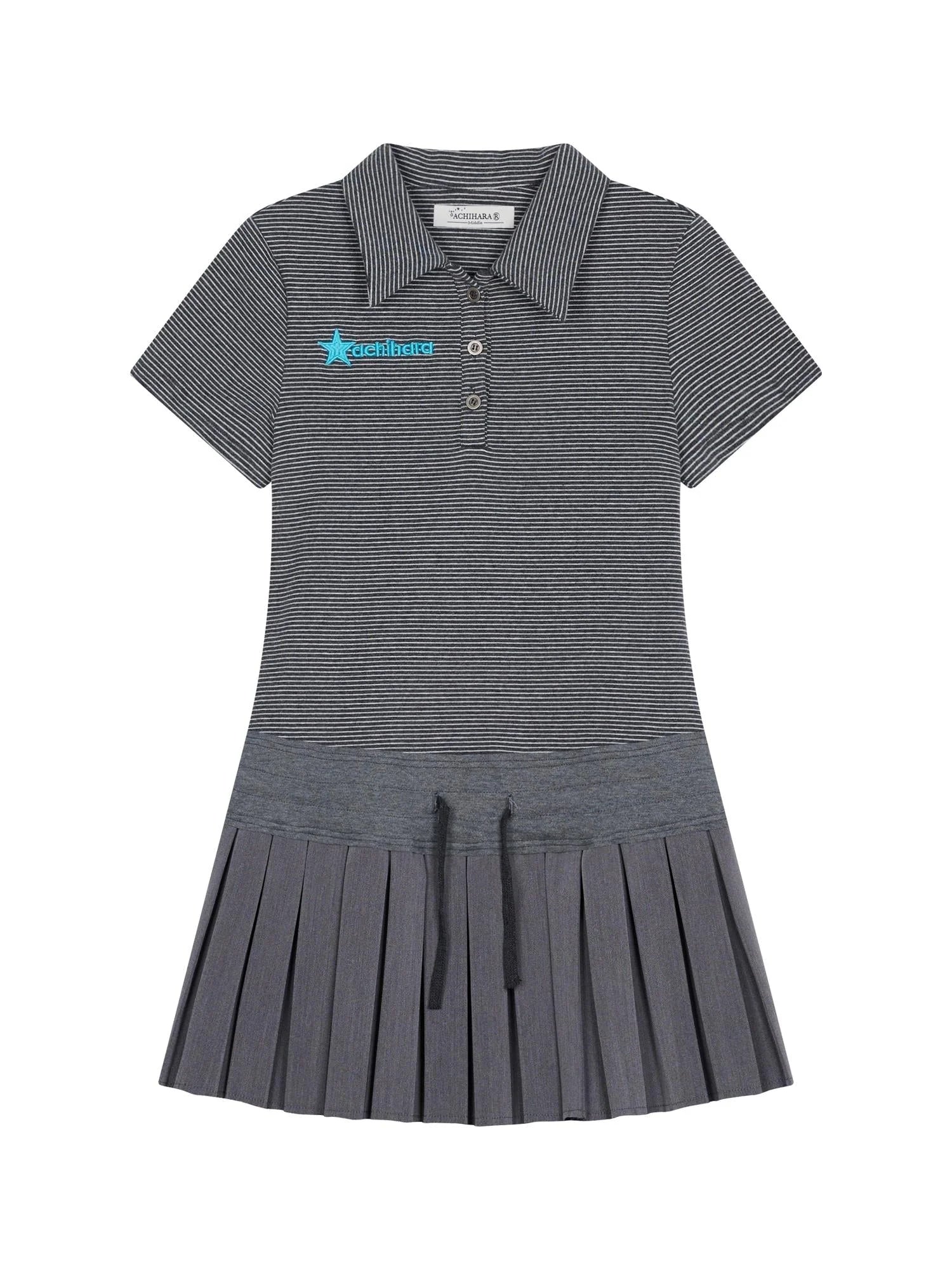 Nerd Skirt Pleated Polo Dress