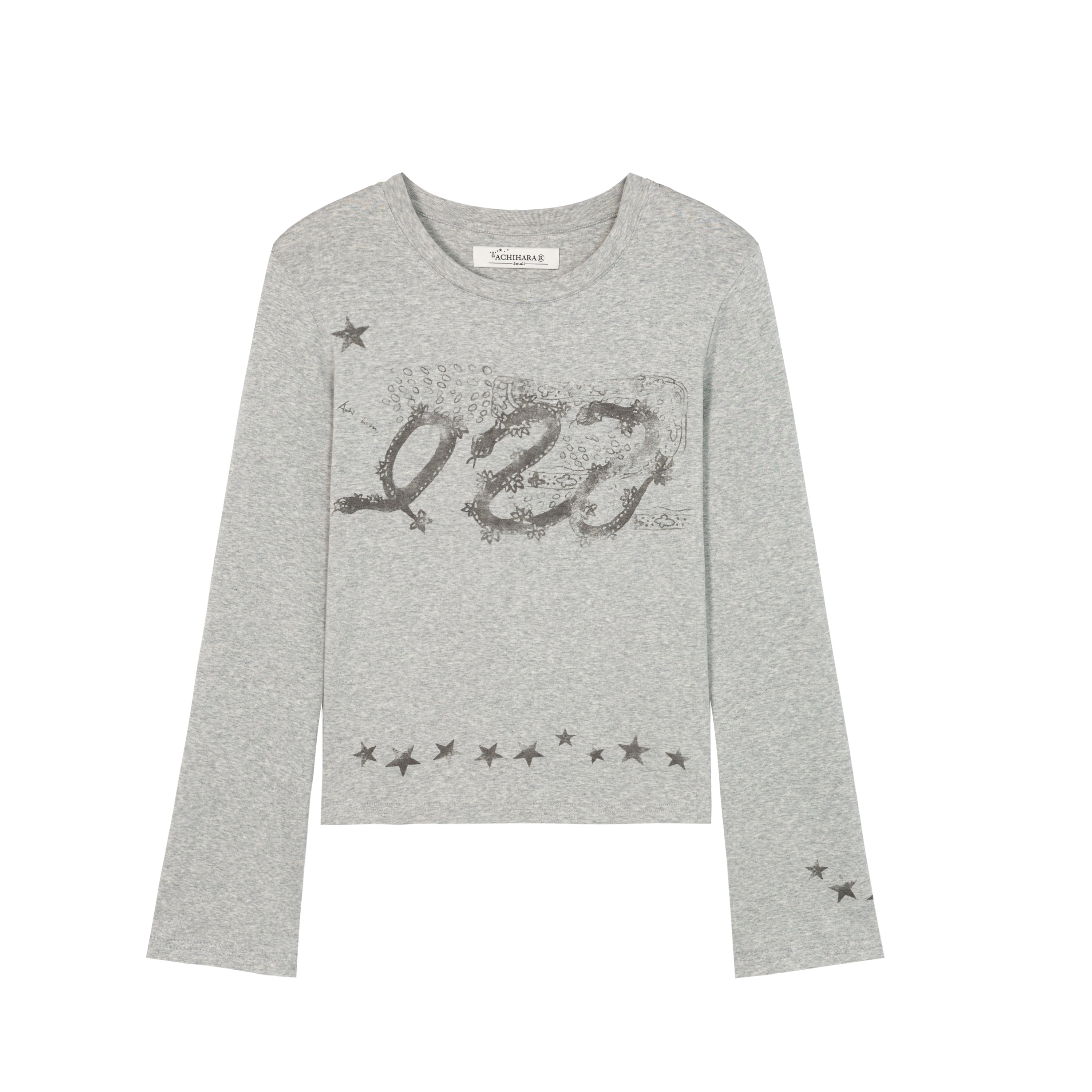 Update Achihara Gray Print Short Sleeve T-Shirt Unisex