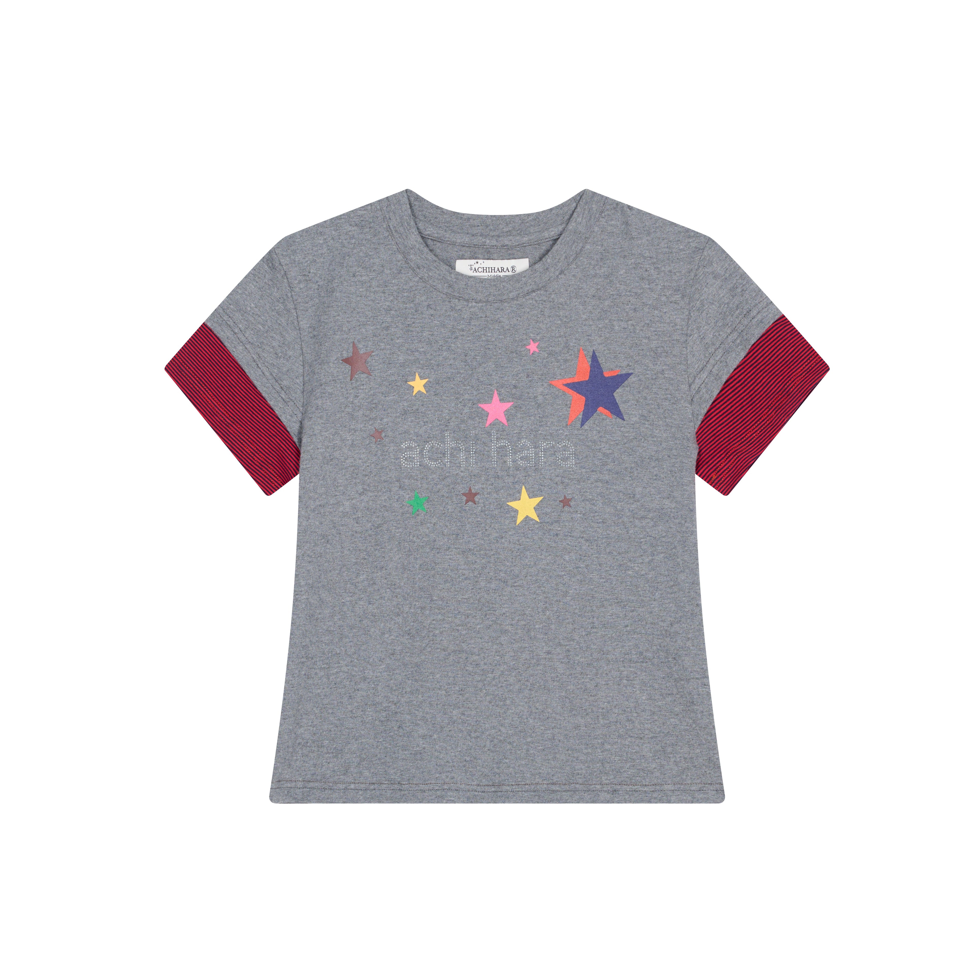 Achihara Jumping Sugar Starry Tee V Neck T Shirt Long Sleeve