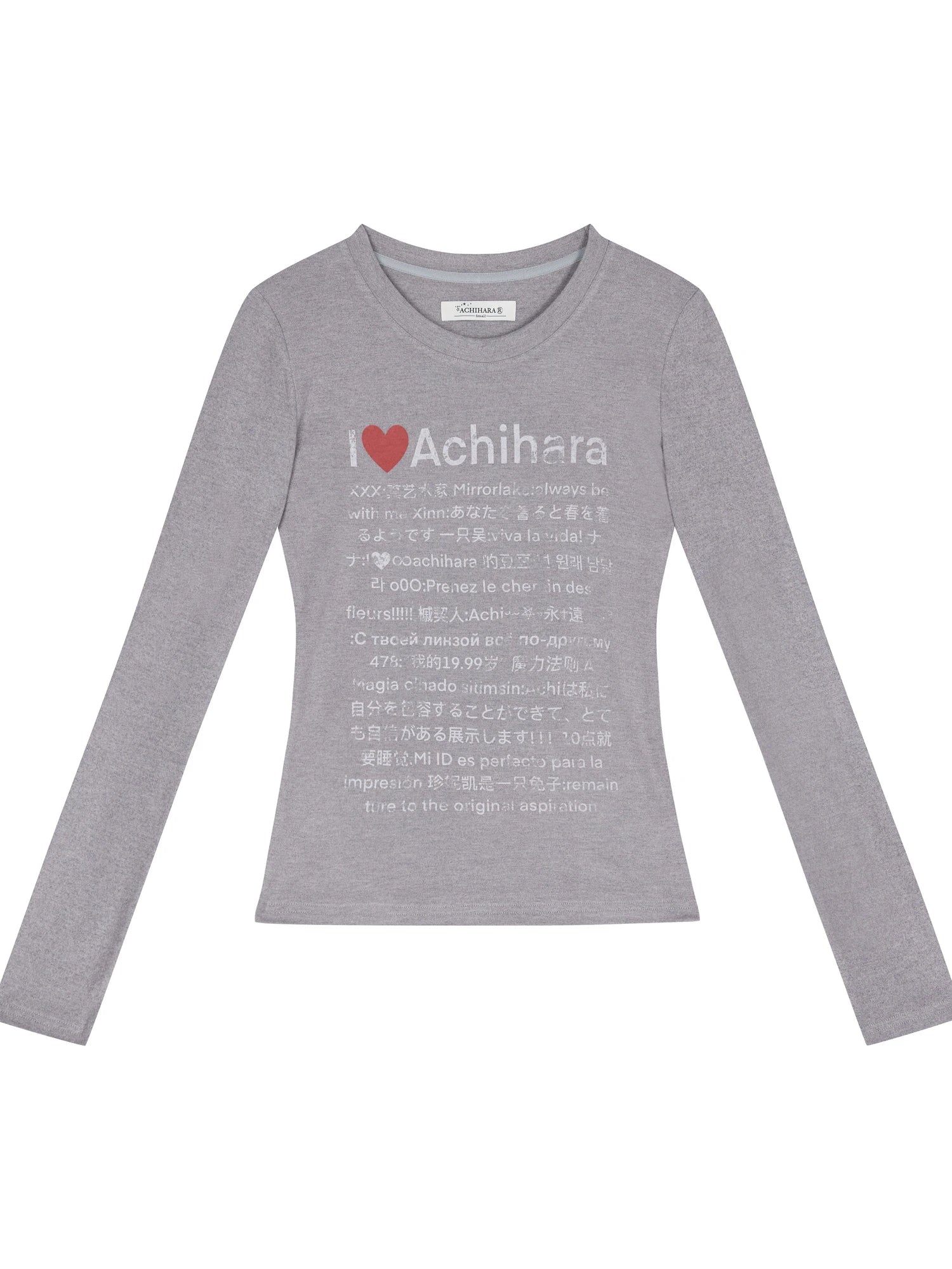Spring Idiom Print Long Sleeve Tee