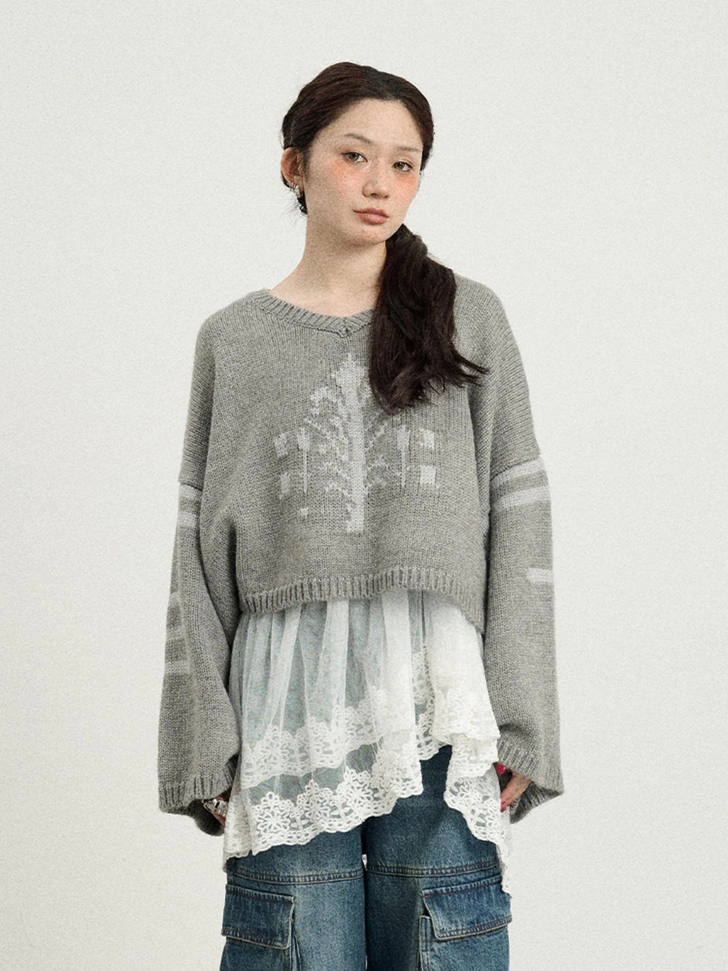 Snowpine Sword Knit Sweater