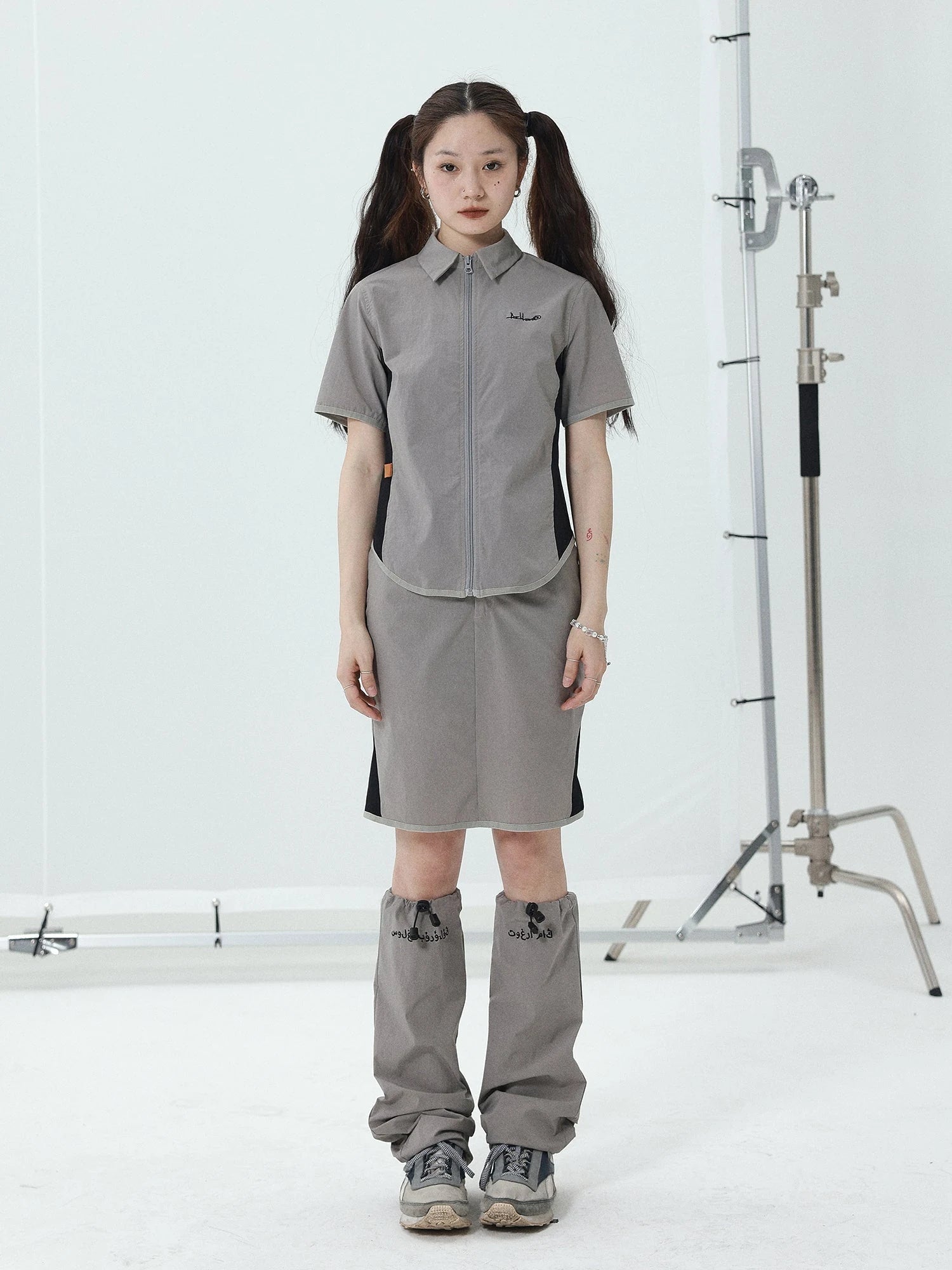 Women Short Sleeve Shirt And Skirt Set 2025 Summer