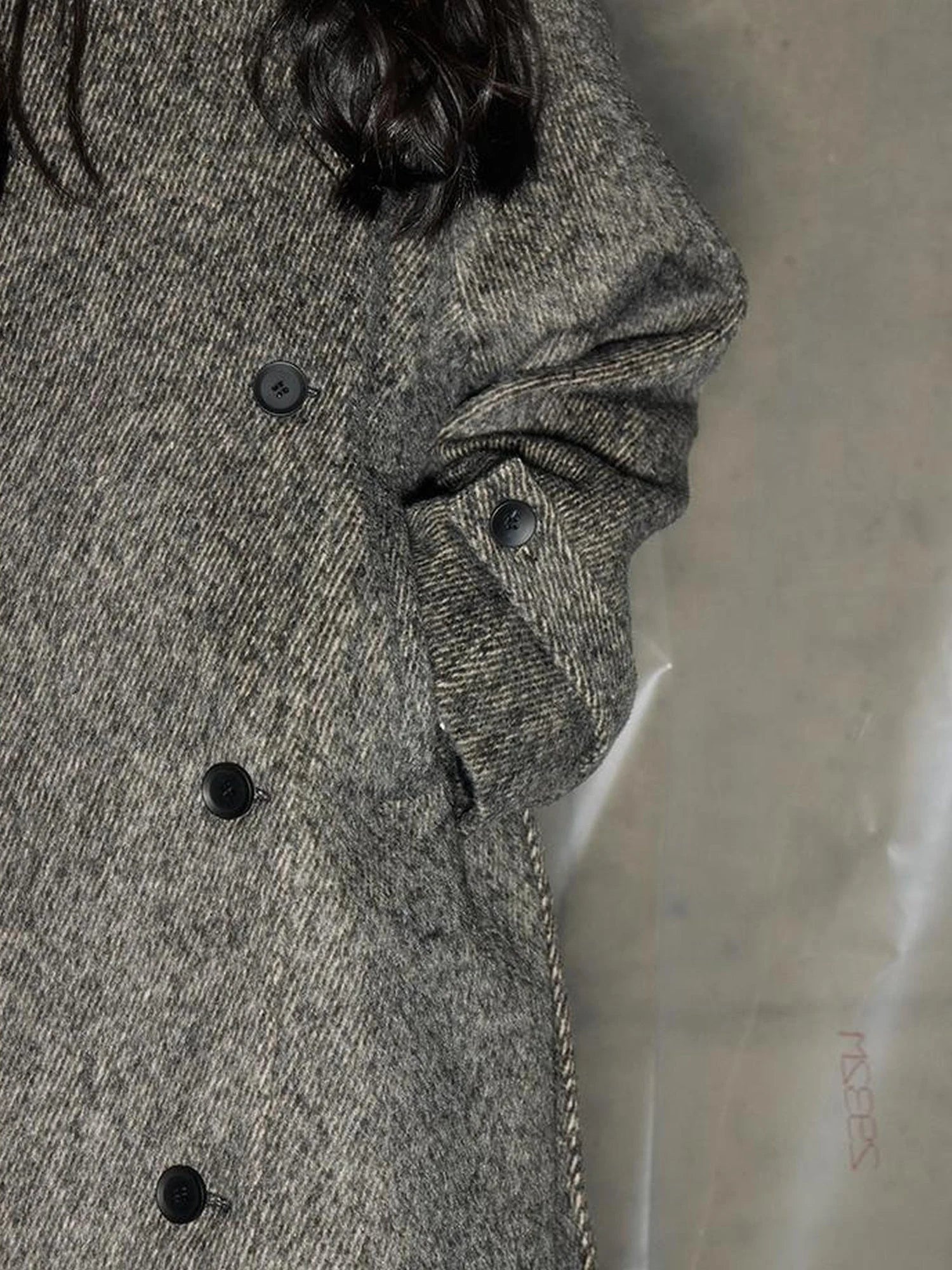 Grey Squid Wool Coat Women S Minimalist Oversized Blazer Jacket