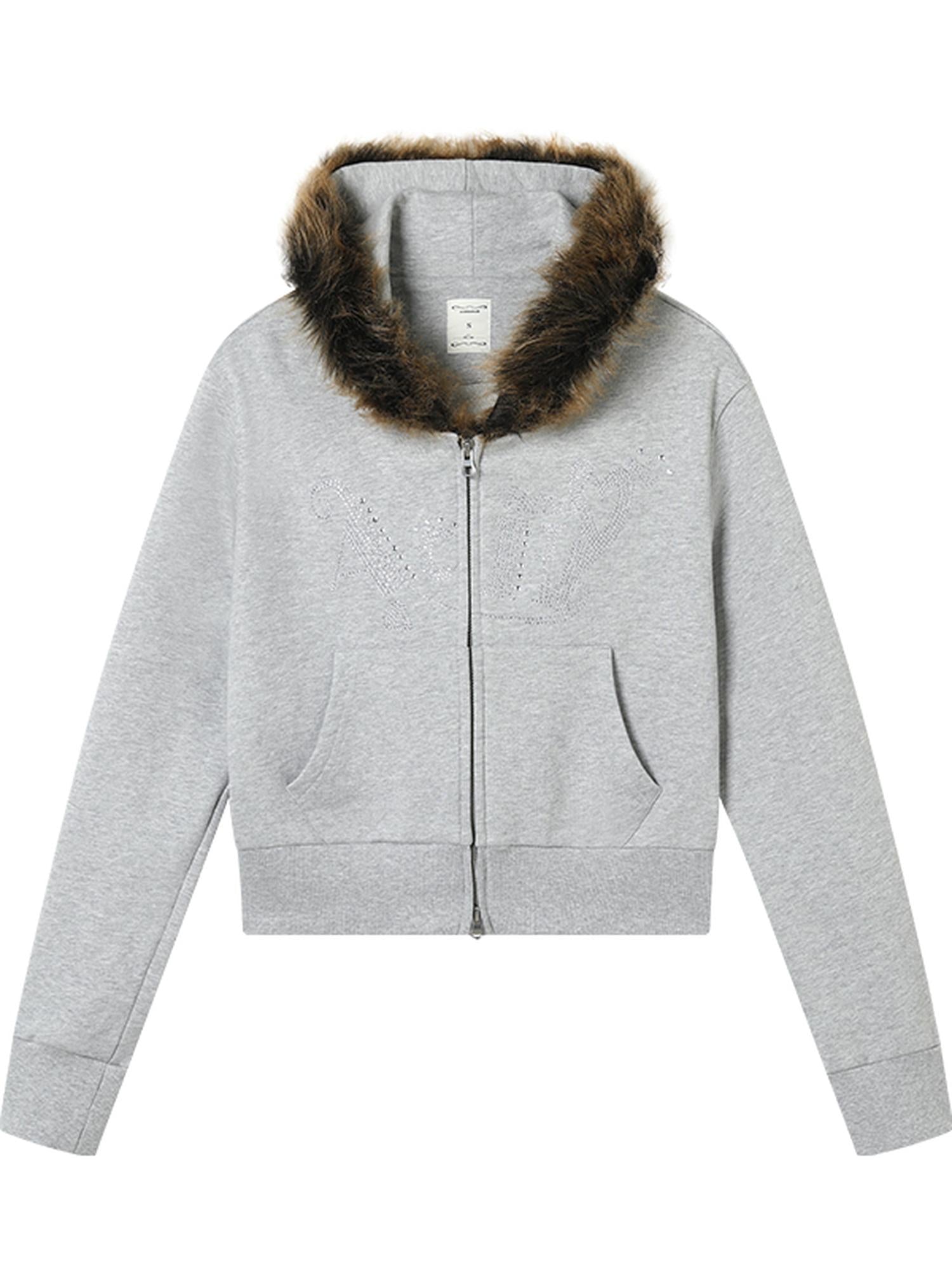 Achihara Cozy Fluffy Cropped Sweatshirt