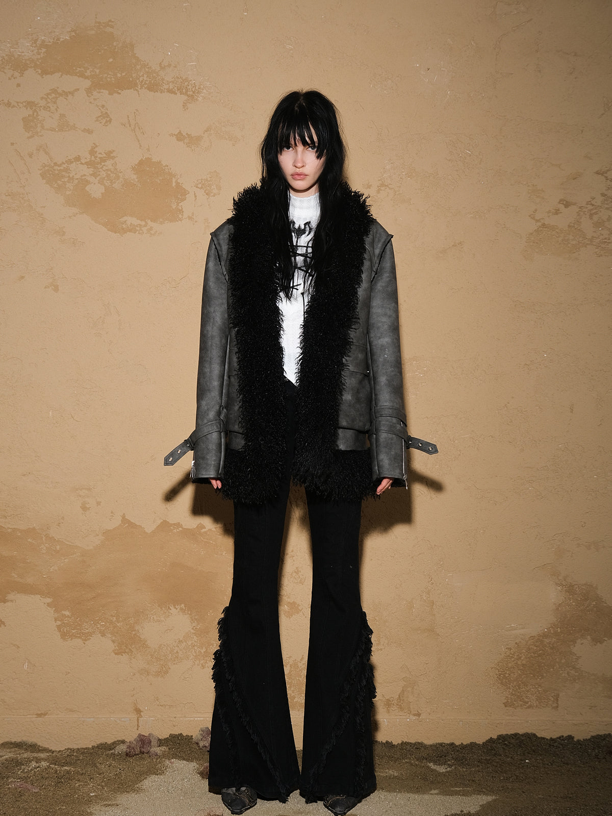 UpdateNN NORTH NODE Astro Patchwork Leather Jacket