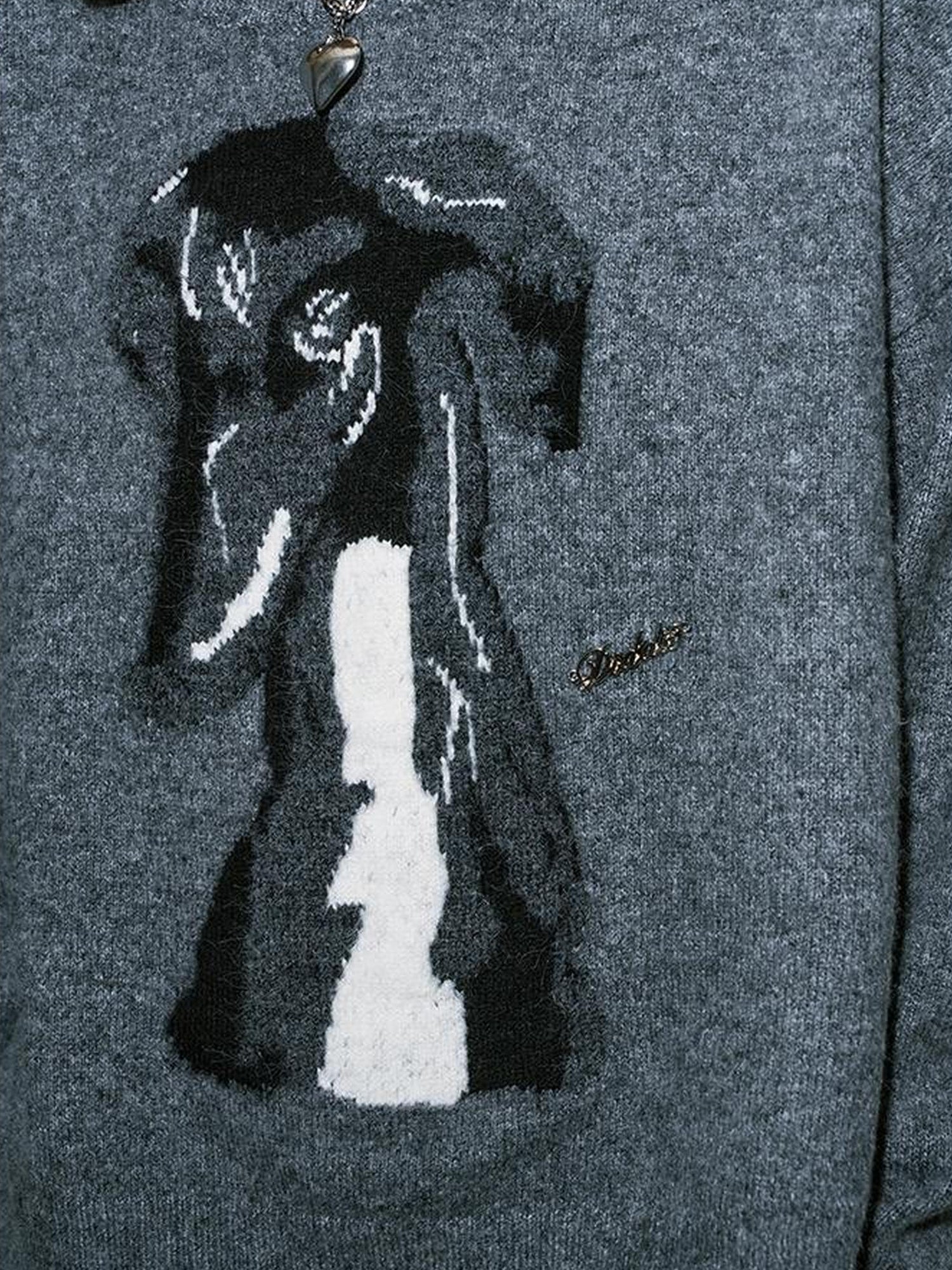 DIDDI MODA Greyhound Knit Sweater Women Soft Yarn Winter 2024