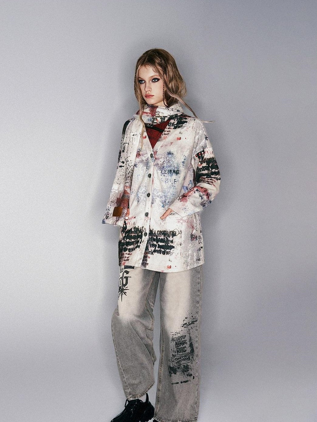 HEMOGLOBIN Punk Faux Fur Long Women&