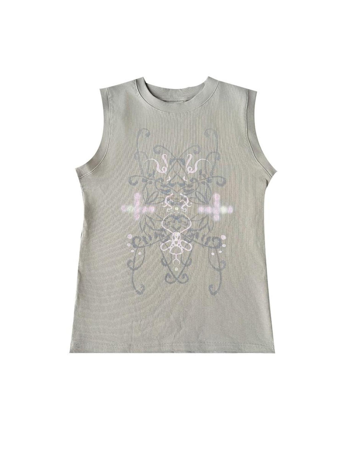 HEMOGLOBIN Vintage Graphic Digital Print Slim Fit Cotton Women&