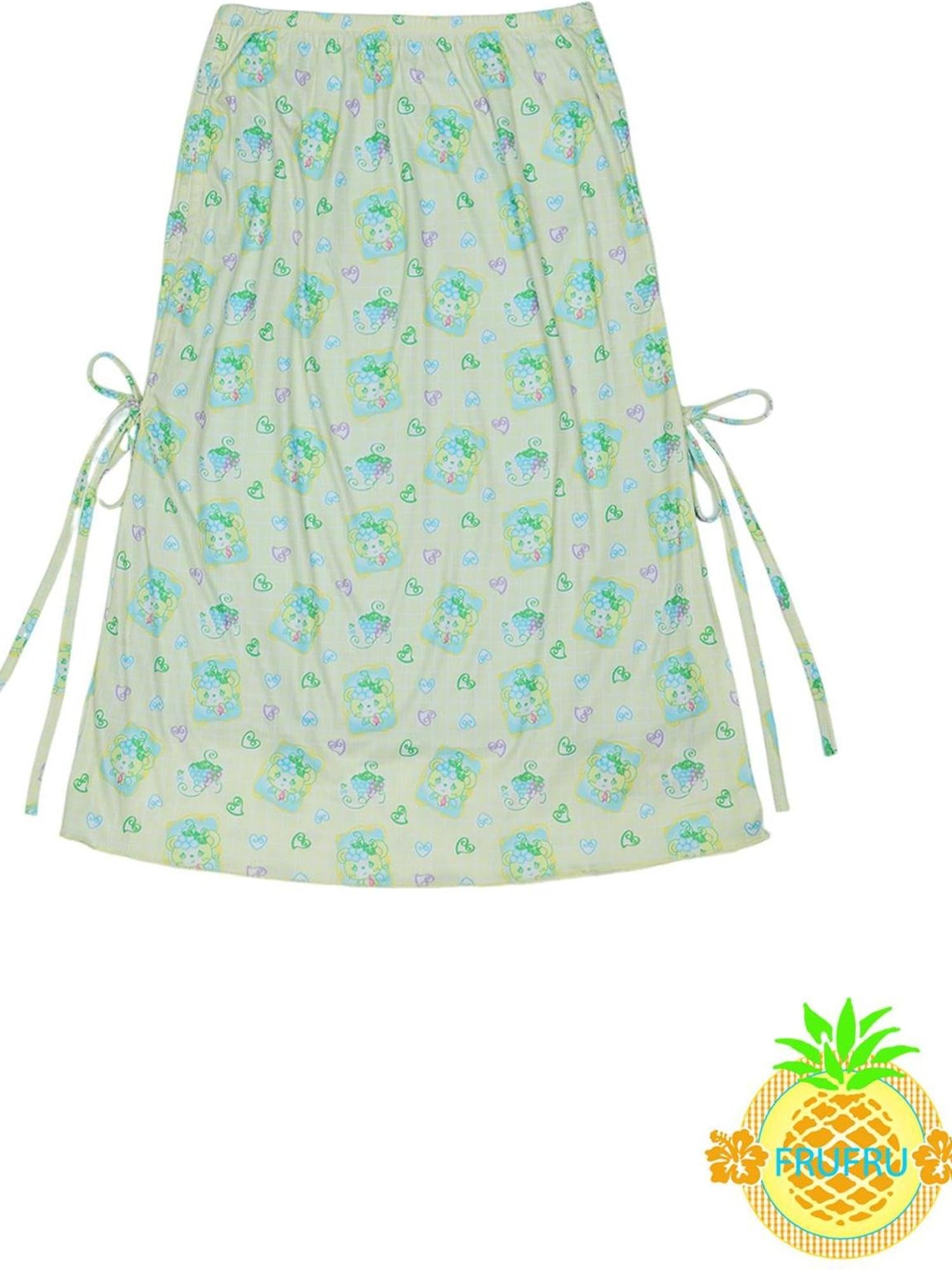 Frufru Gulu Hawaiian Dream Cartoon Print Sun Protection Dress Set