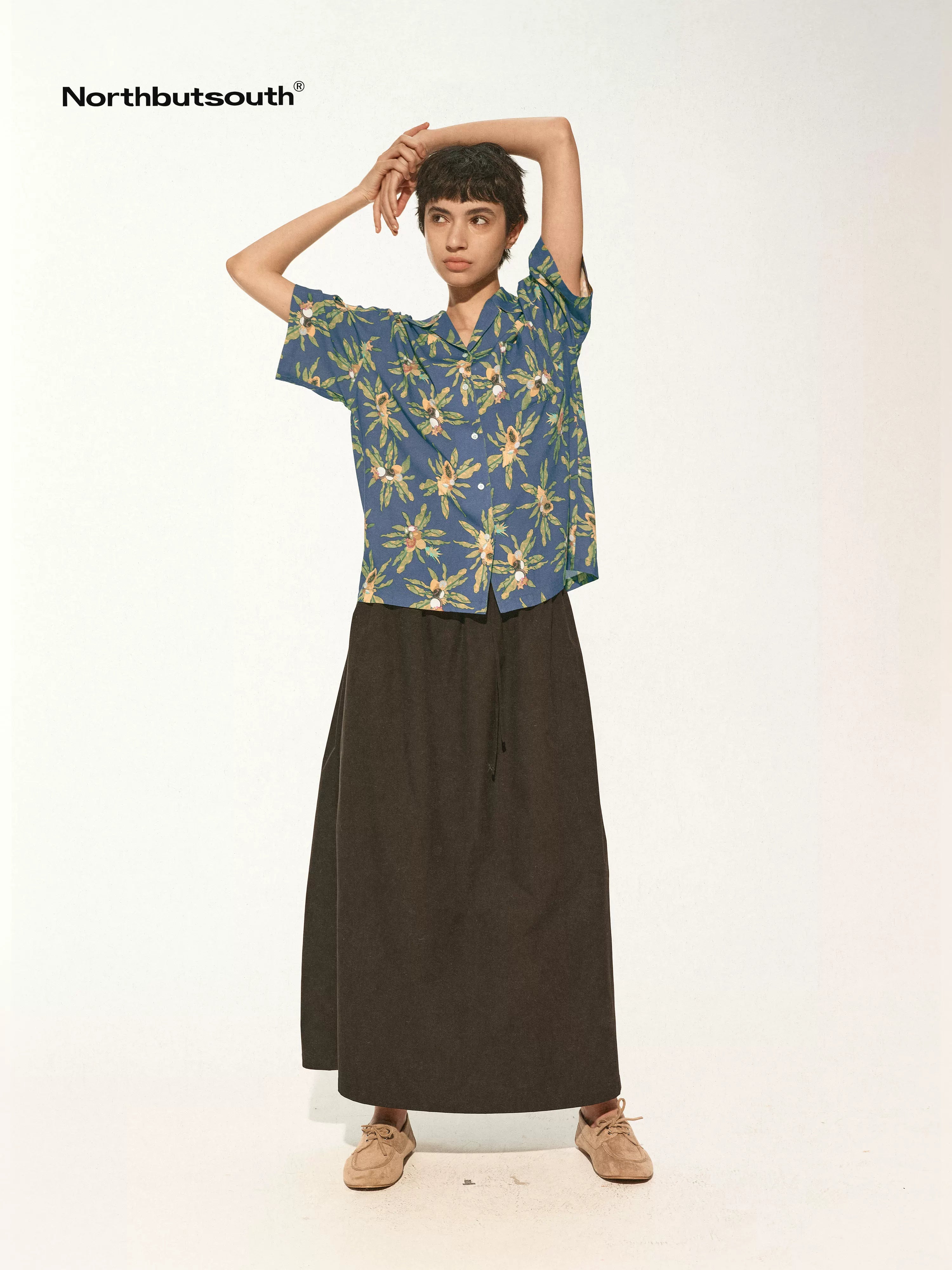 Hawaiian Holiday Fun Print Relaxed Vacation Shirt