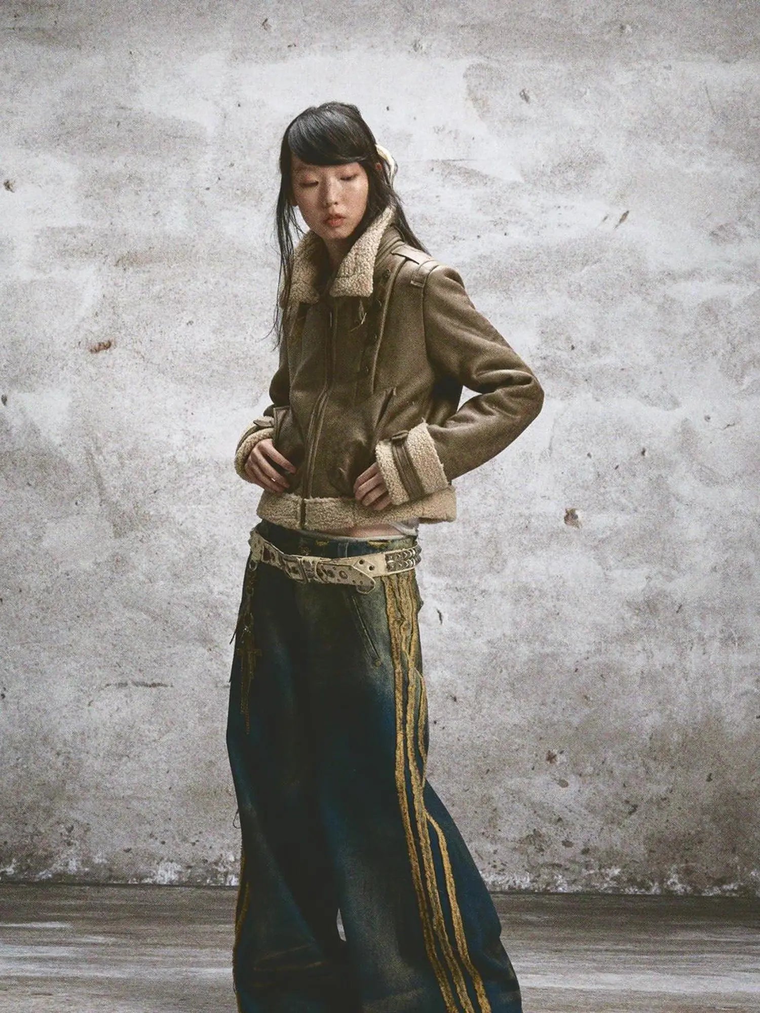 Heavy Duty Fur Lined Warm Stand Collar Thickened Jacket