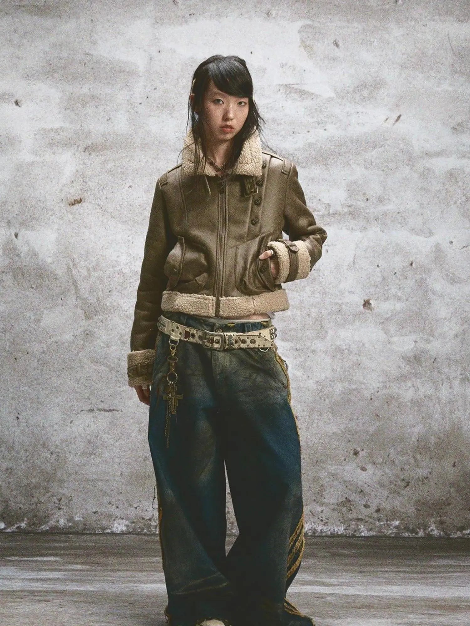 Heavy Duty Fur Lined Warm Stand Collar Thickened Jacket