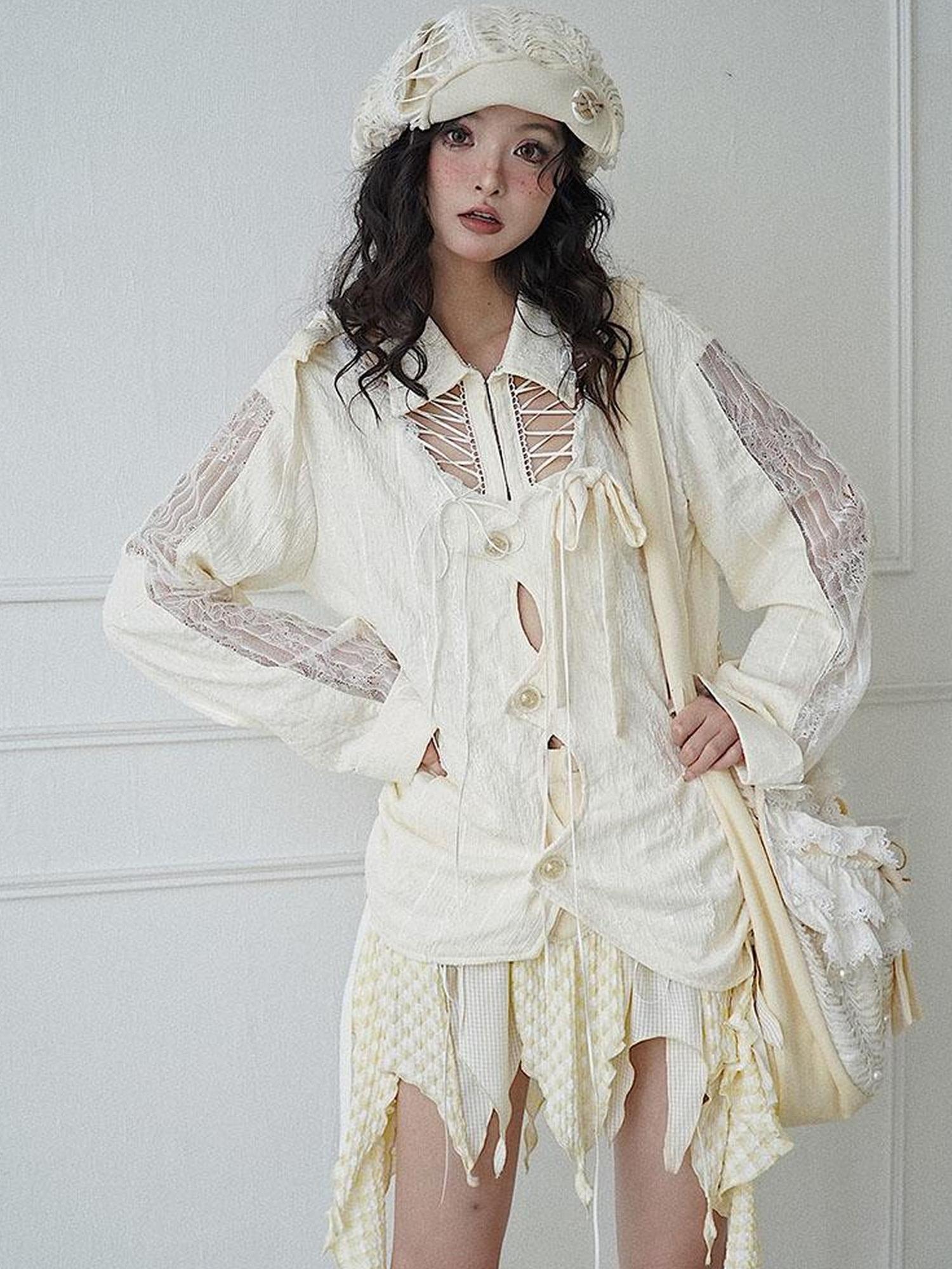 WSW WUSHENWU Heavy Industrial Textured Structured Shirt Original Cut