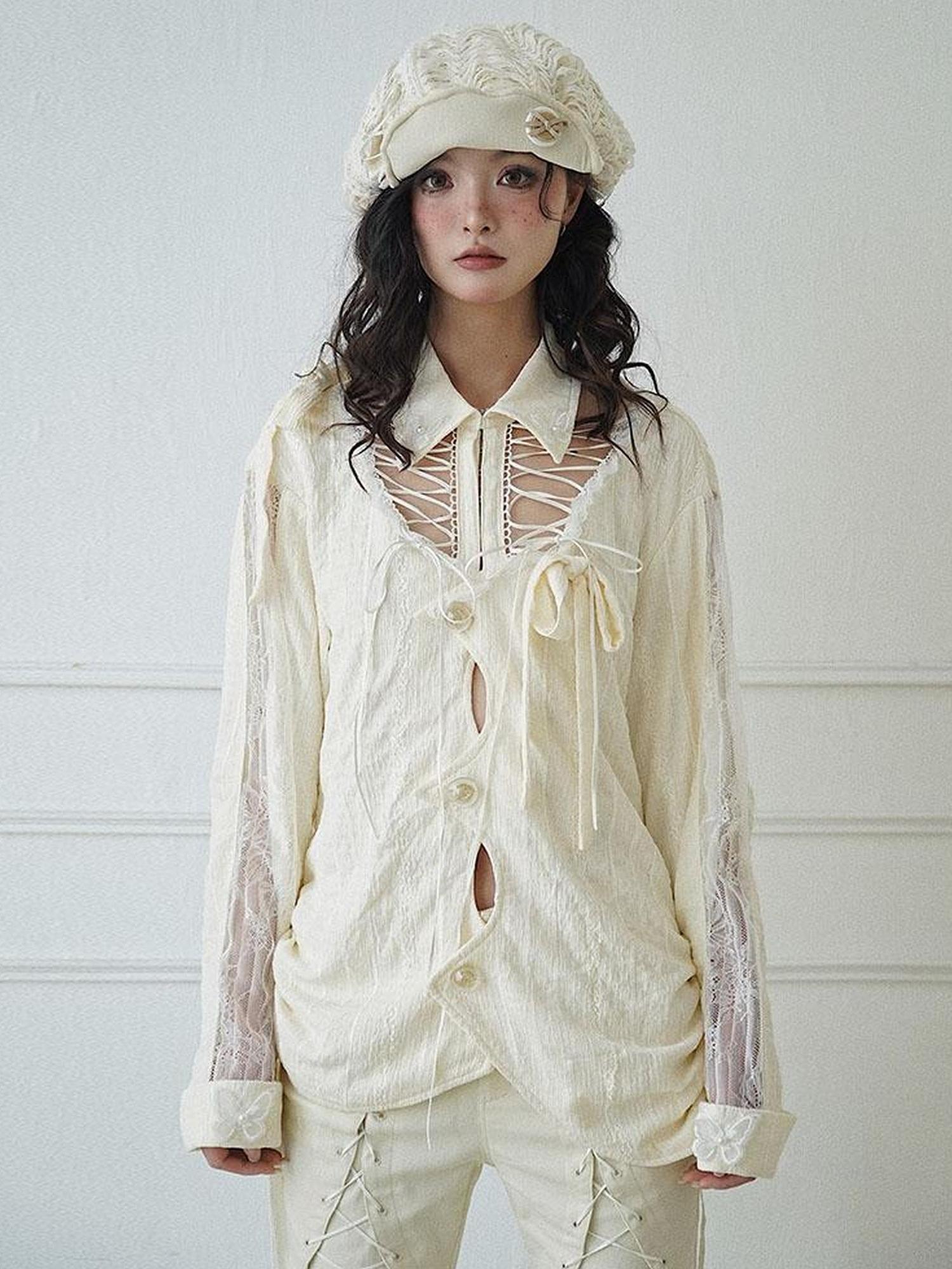 WSW WUSHENWU Heavy Industrial Textured Structured Shirt Original Cut