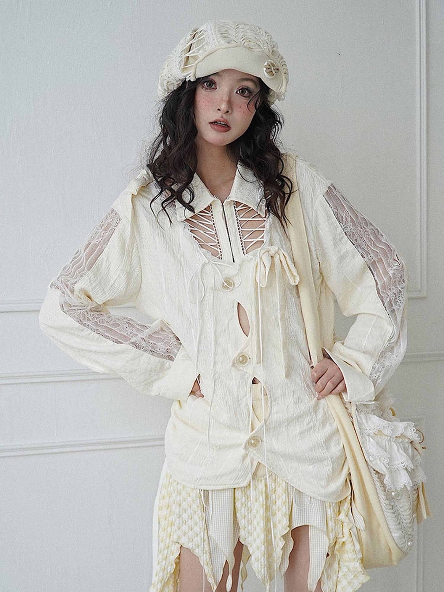 WSW WUSHENWU Heavy Industrial Textured Structured Shirt Original Cut