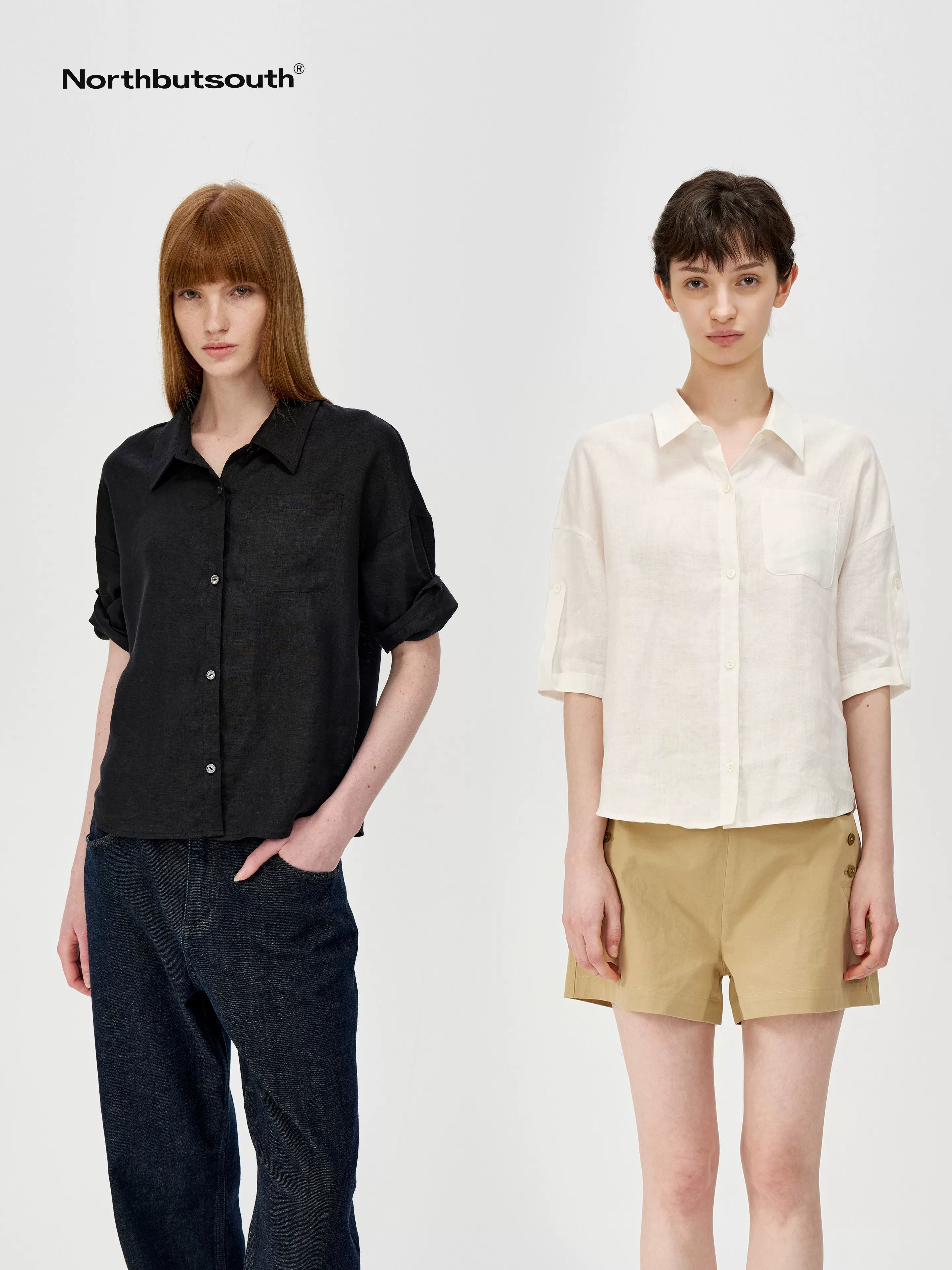 Hemp Short Sleeve Shirt Lightweight Loose Fit Breathable Casual
