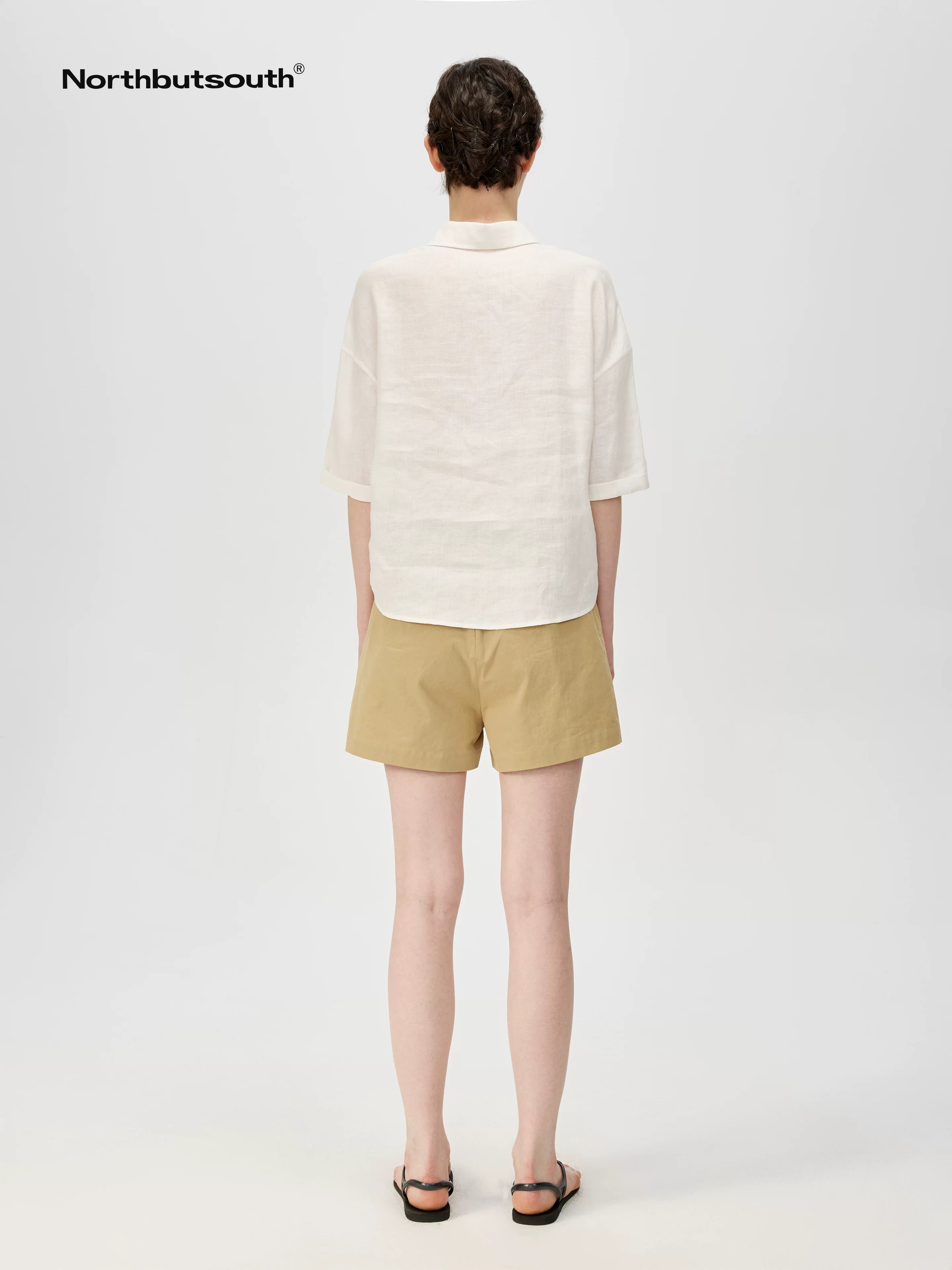 Hemp Short Sleeve Shirt Lightweight Loose Fit Breathable Casual