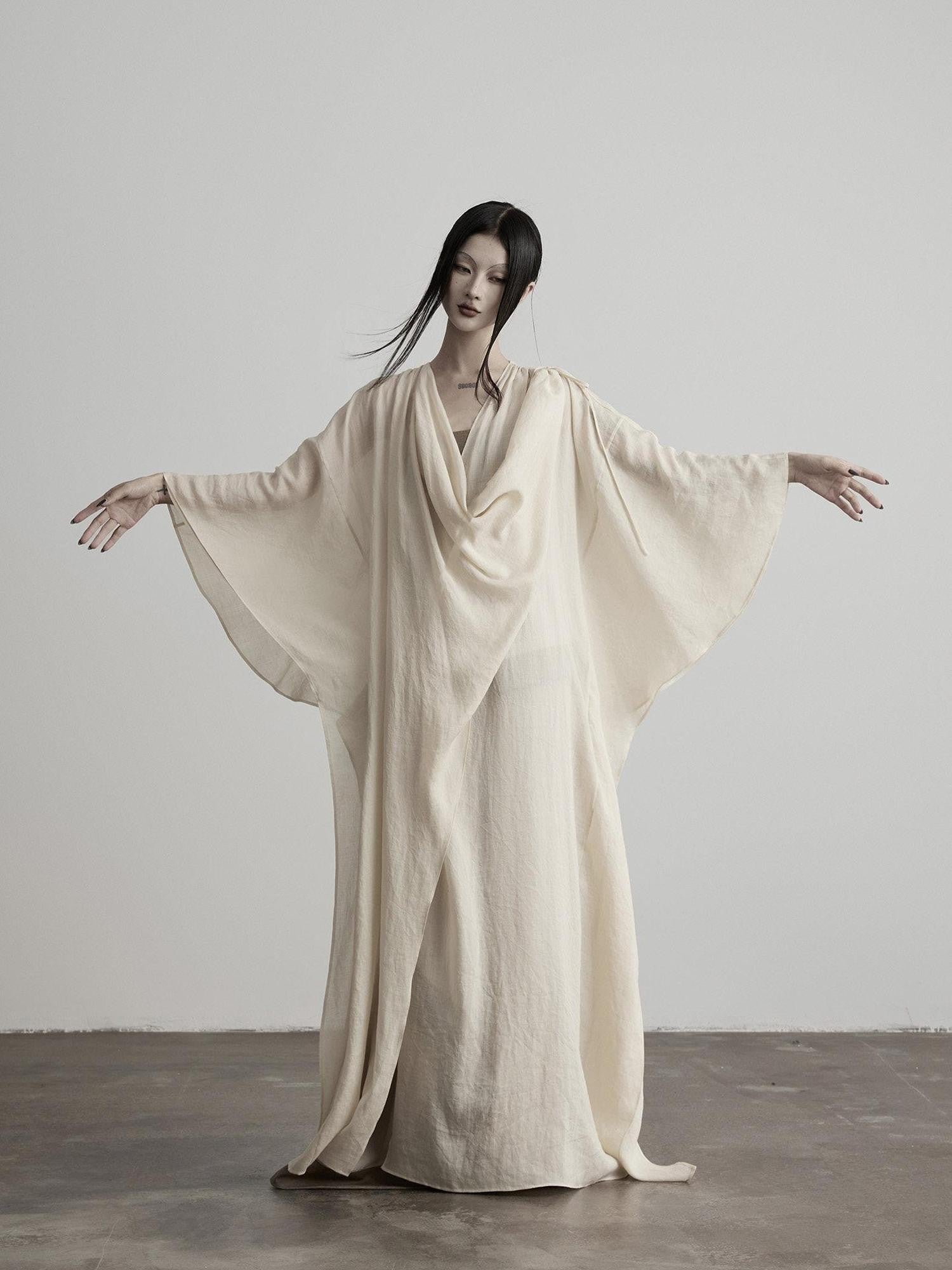 INDULGE Apricot Wrap Drape Hood 3d Tailoring Women&