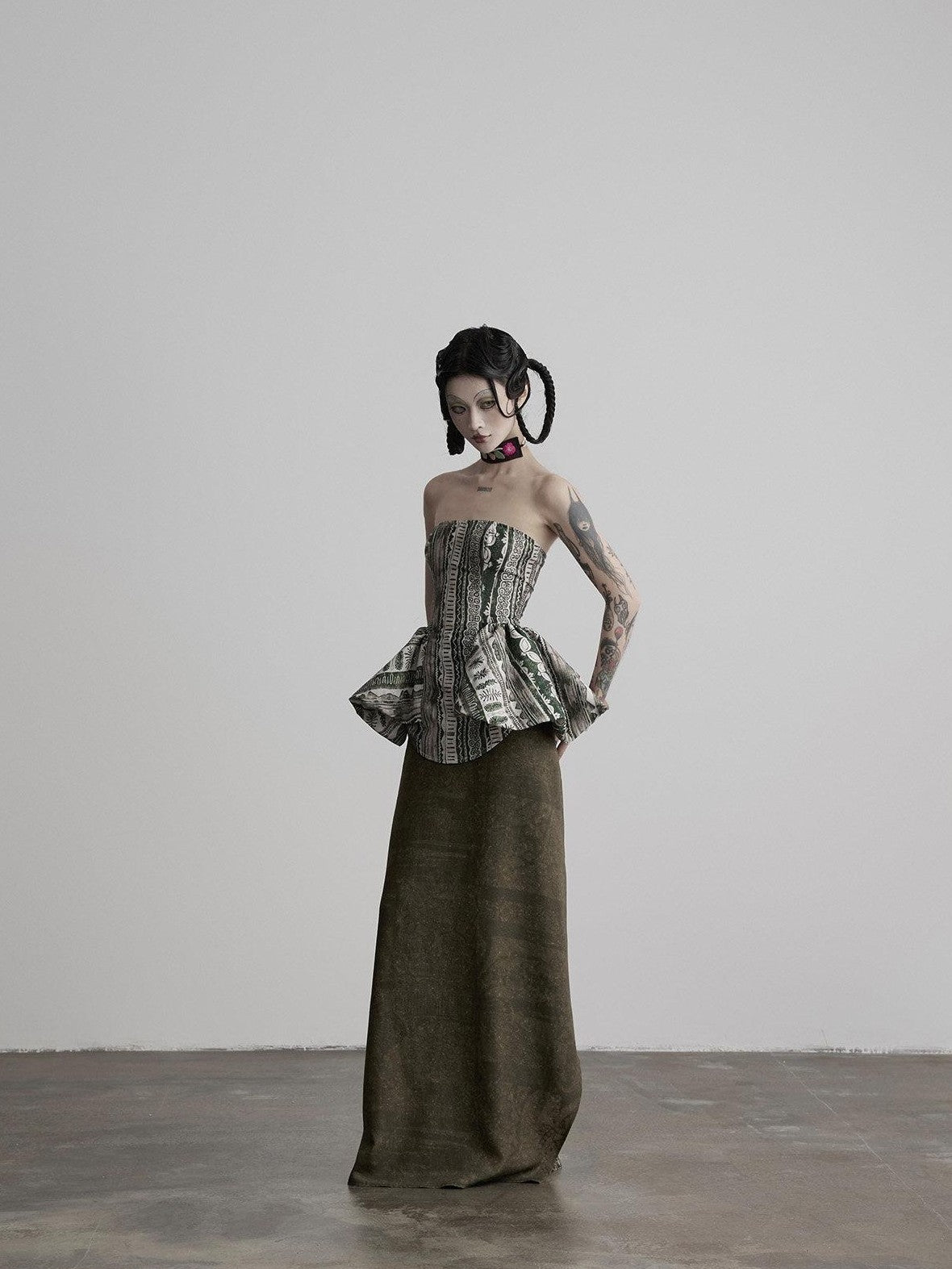 INDULGE Bronze Print Pleated Butterfly Women&