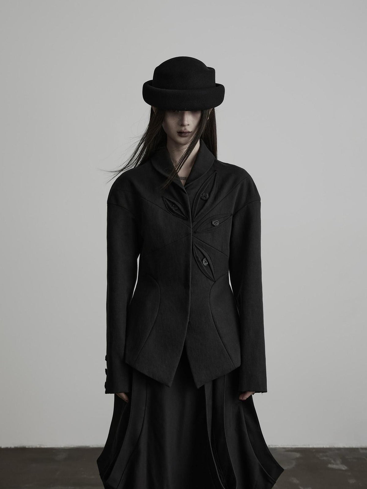INDULGE Deconstructed Button Detail Fitted Waist Women&