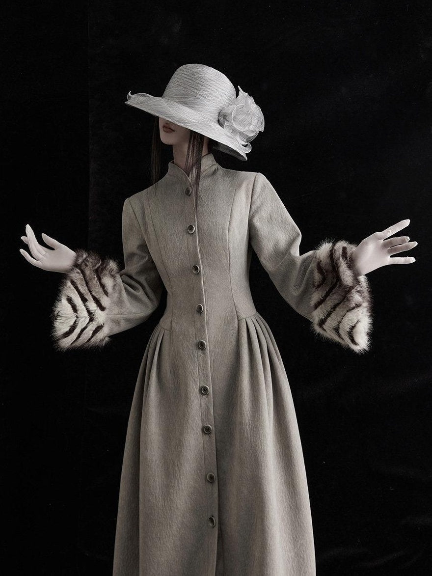 INDULGE Manteaux longs à simple boutonnage, élégants, à col montant et à maintien de forme durable