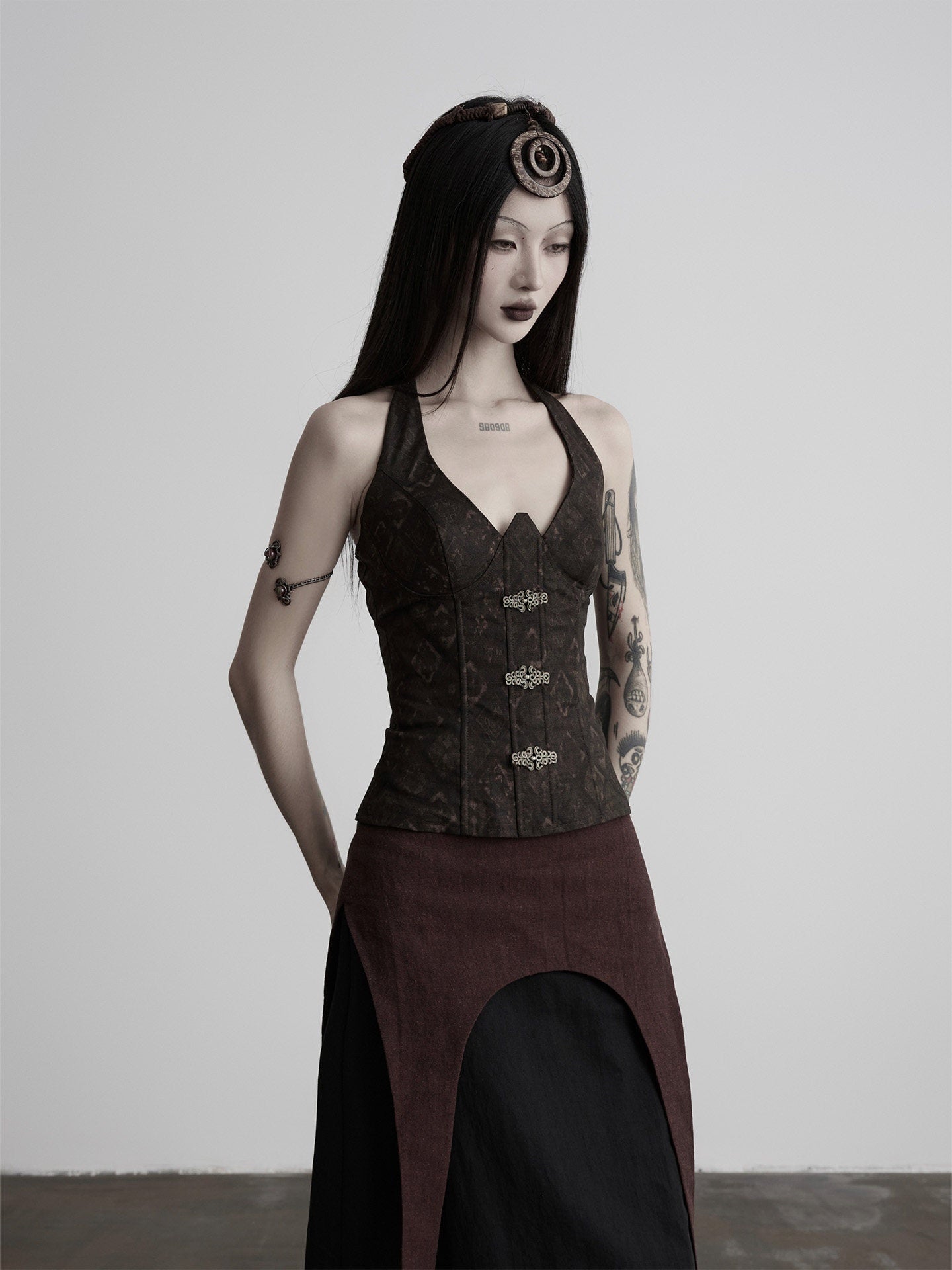 INDULGE_European_Court_3d_Cut_Tie_Halter_V-neck_Women&