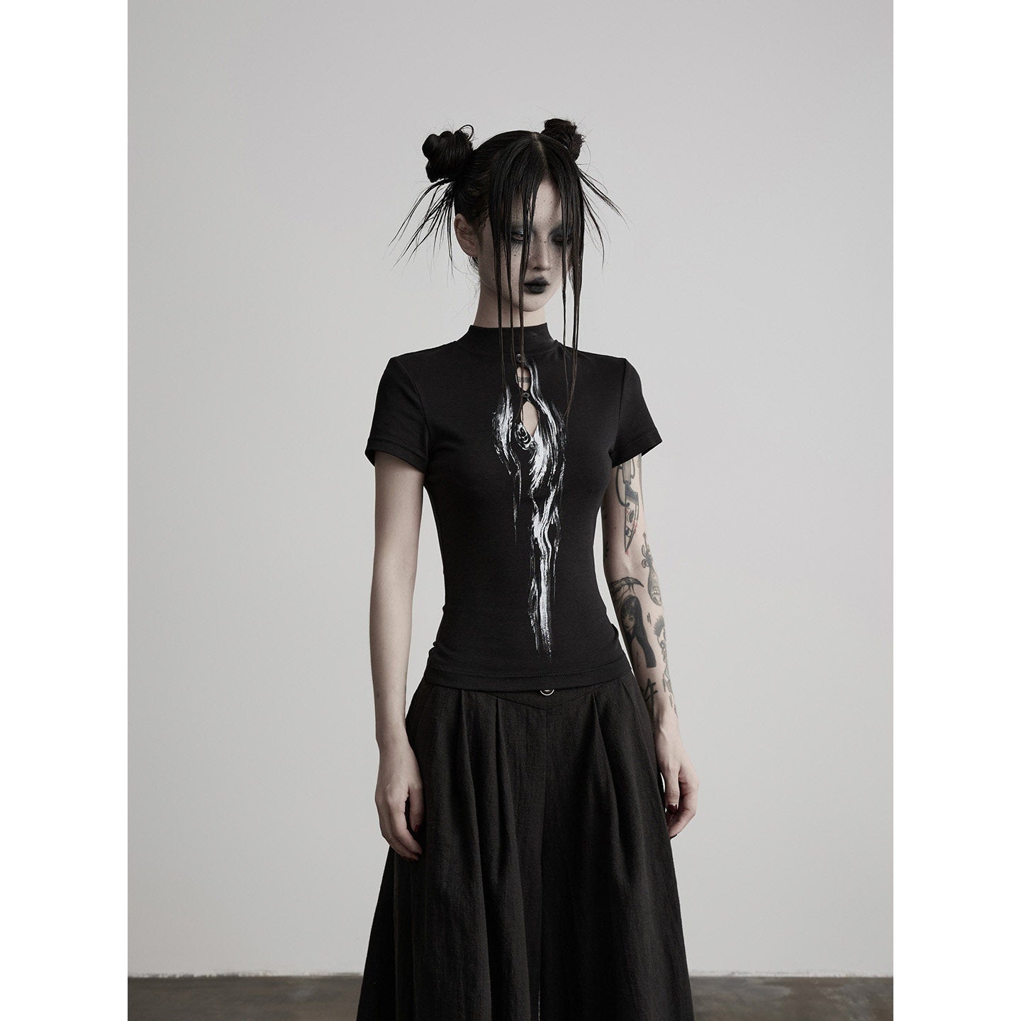 INDULGE_Eye_Cutout_Digital_Print_Mock_Neck_Women&