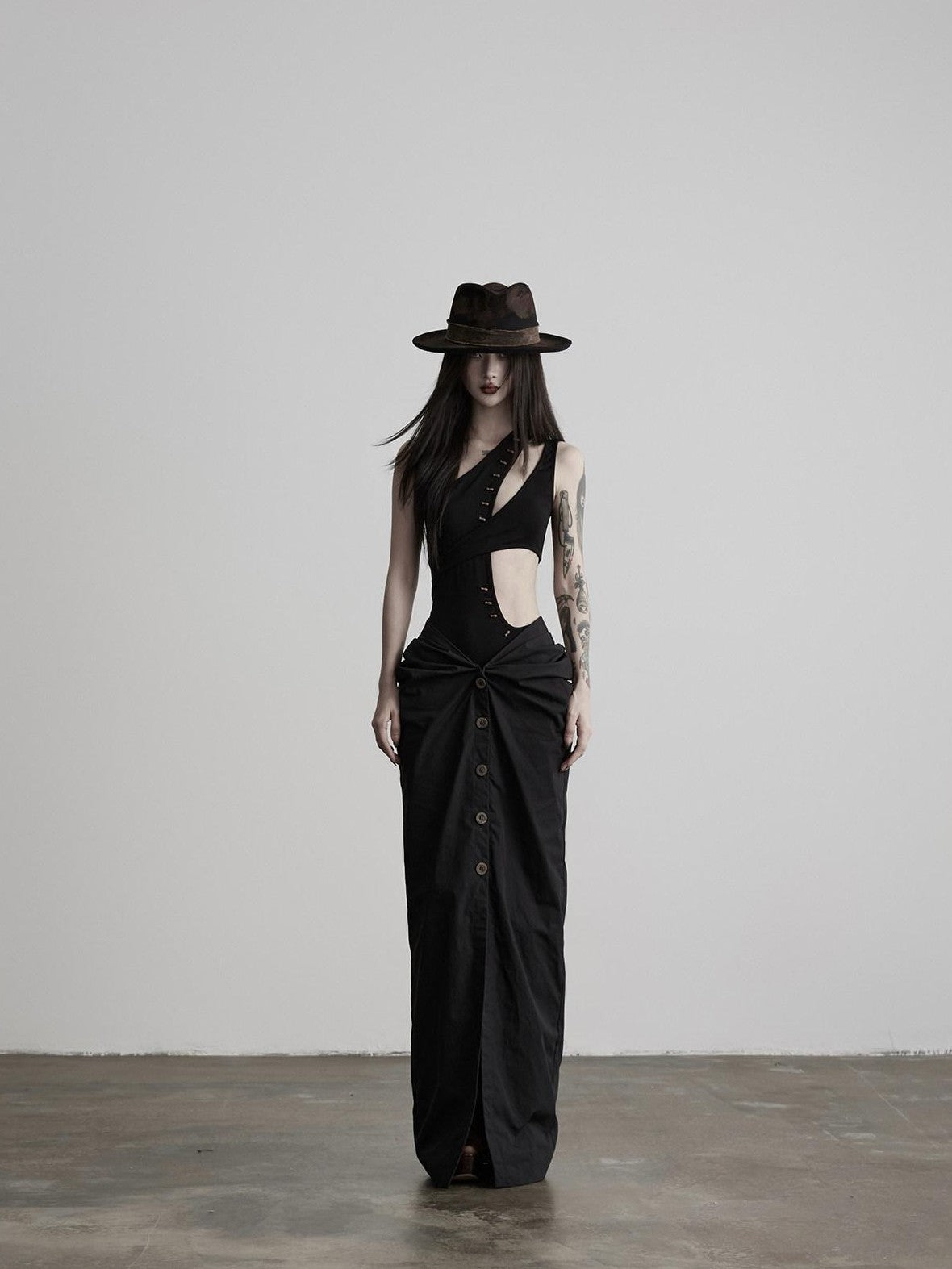 INDULGE Geometric Deconstructed Beaded Asymmetric Women&