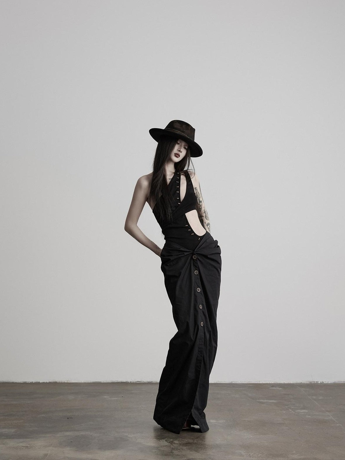 INDULGE Geometric Deconstructed Beaded Asymmetric Women&