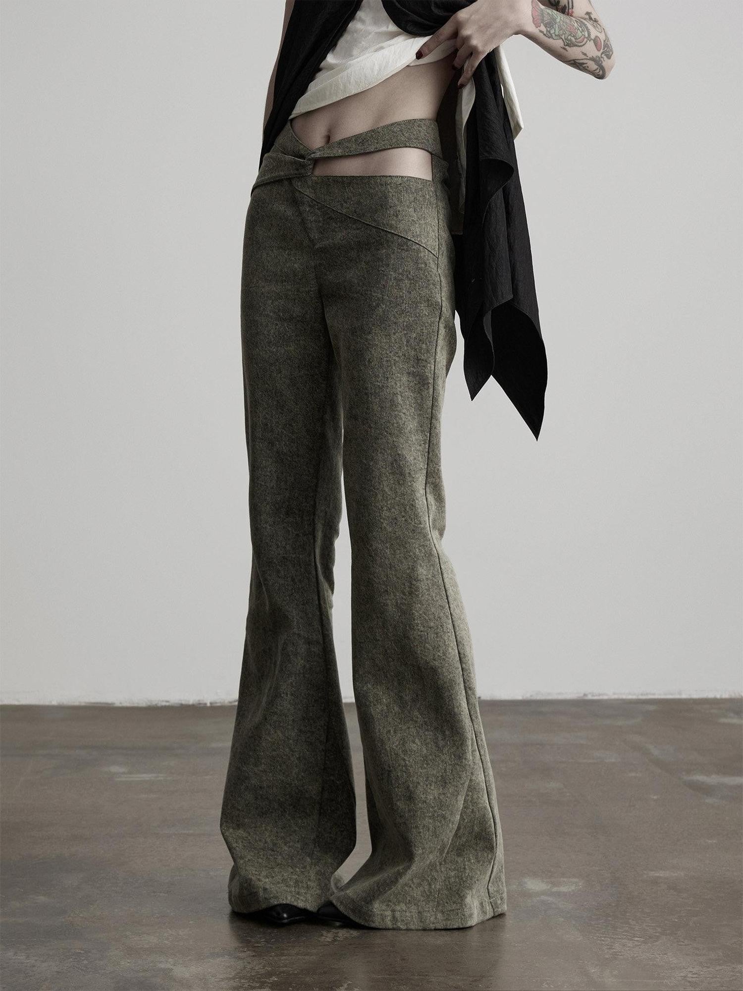 INDULGE Gray Deconstructed Crossover Patchwork Women&
