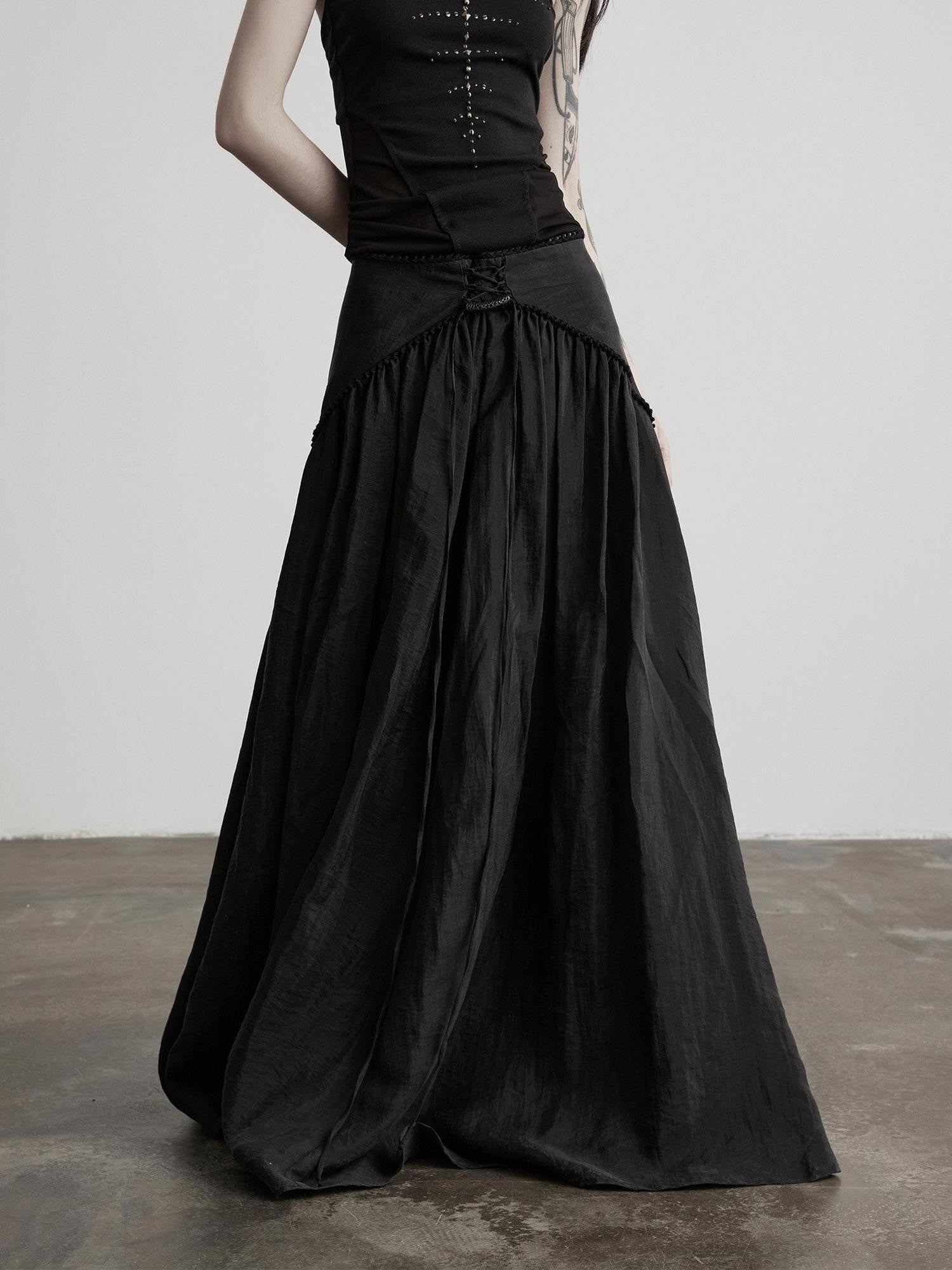 INDULGE Pleated Asymmetric Waist Draped Women&