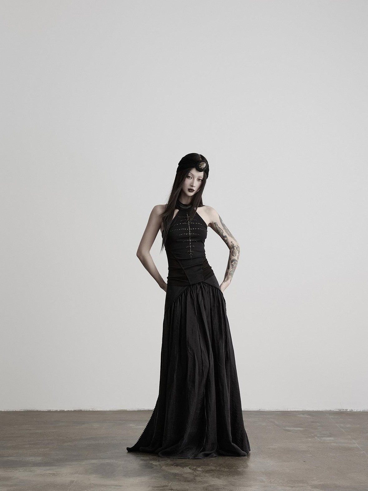 INDULGE Pleated Asymmetric Waist Draped Women&