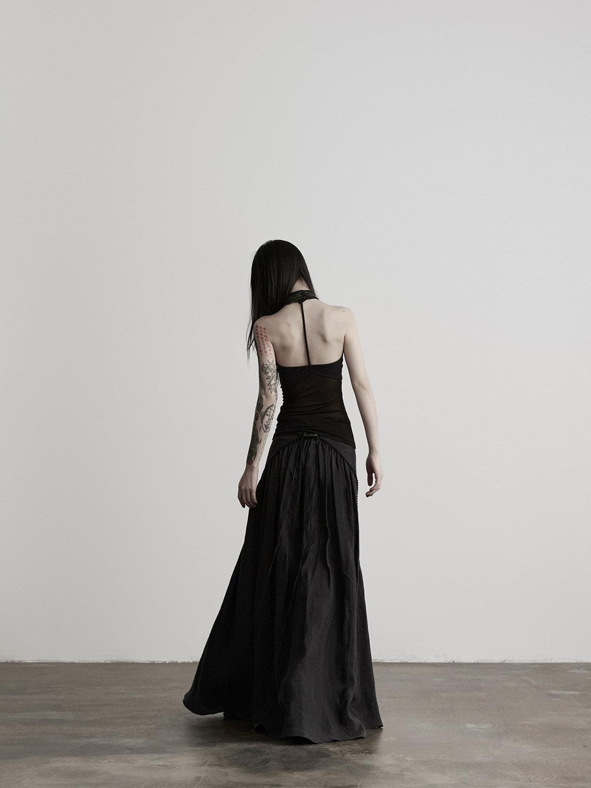 INDULGE Pleated Asymmetric Waist Draped Women&