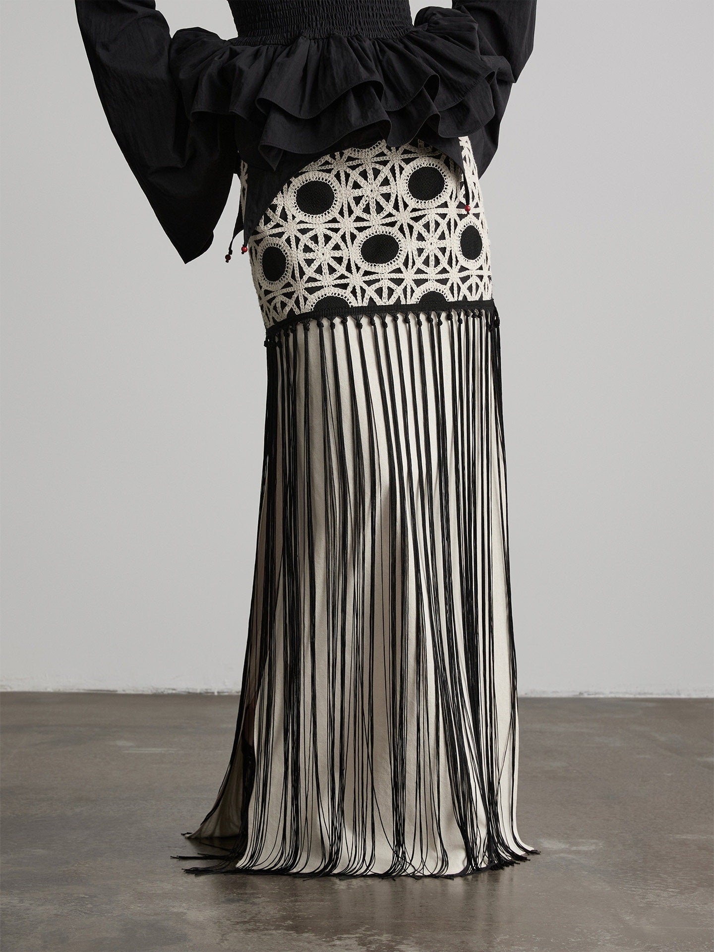 INDULGE_Shape_Retaining_Casual_Tassel_Patchwork_Mid_Waist_Side_Zipper_Cotton_Maxi_Skirts_MISSTT
