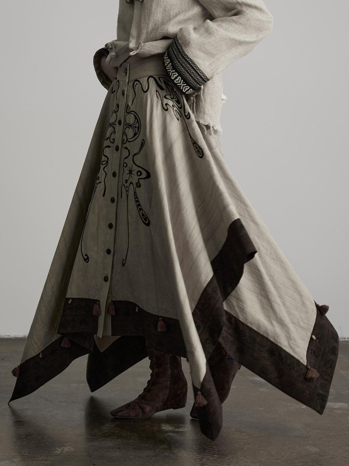 INDULGE Tribal Embroidered Two Way Oversized Women&