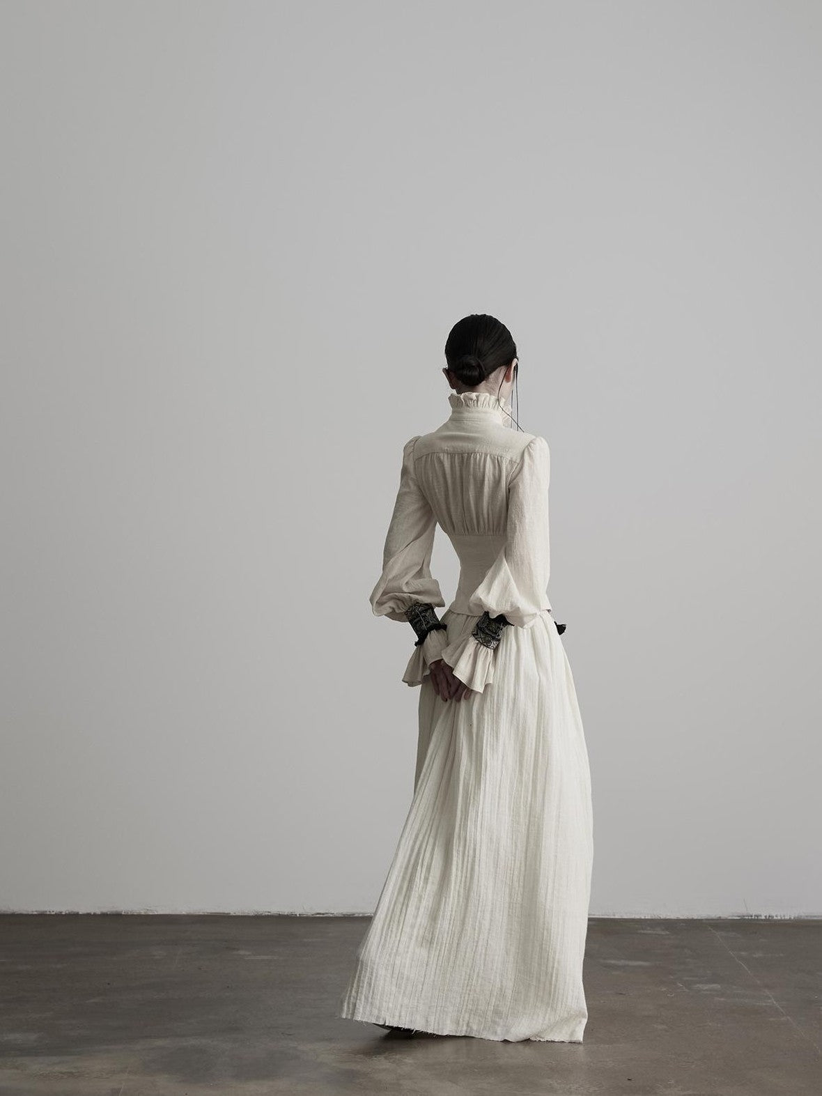 INDULGE Vintage Fringe Trim Linen Cotton Women&