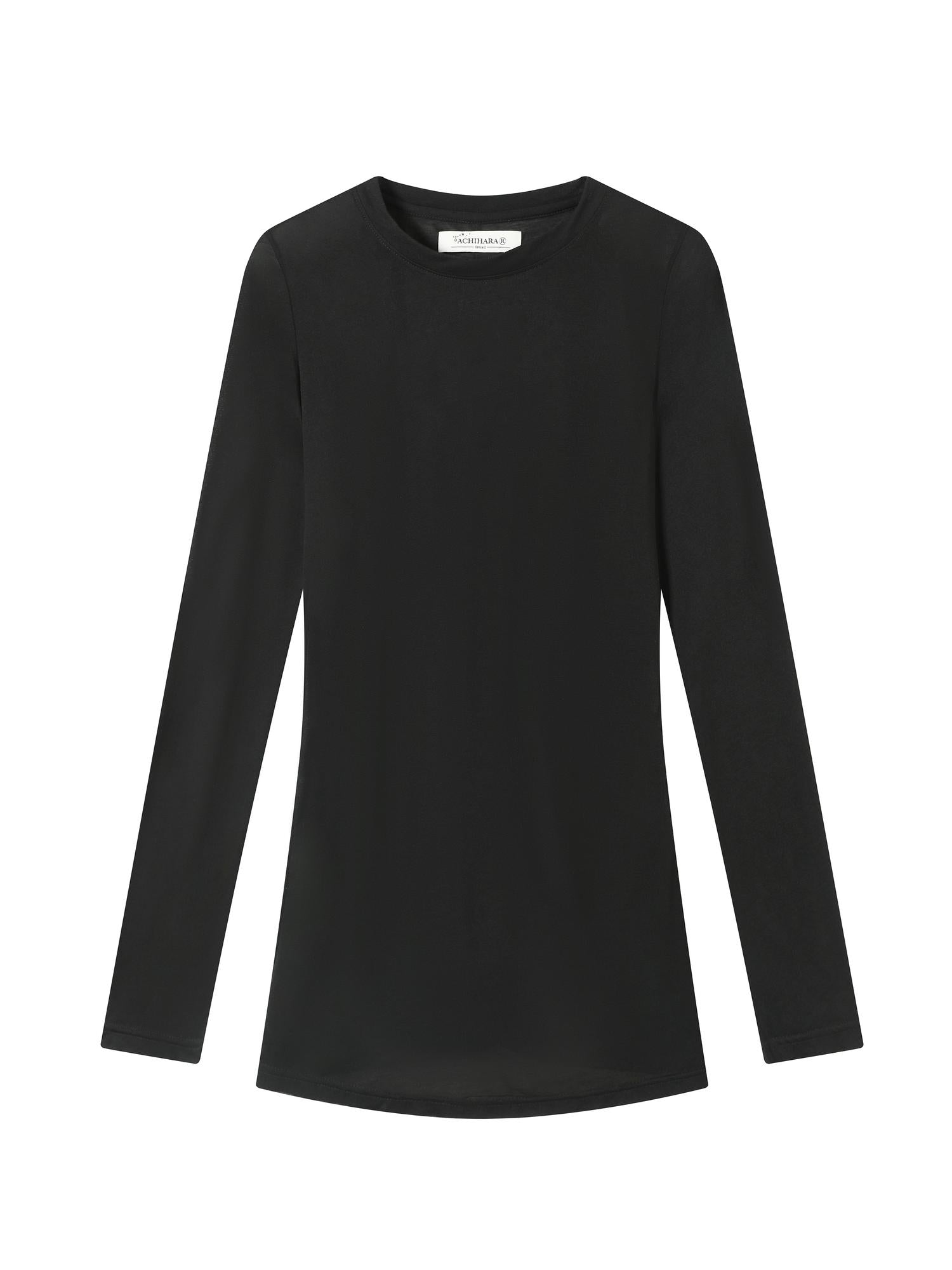Achihara Smoothie Ice Knit Tee V Neck T Shirt Long Sleeve