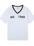 V-Neck Relaxed Tee With Melting Ice Design