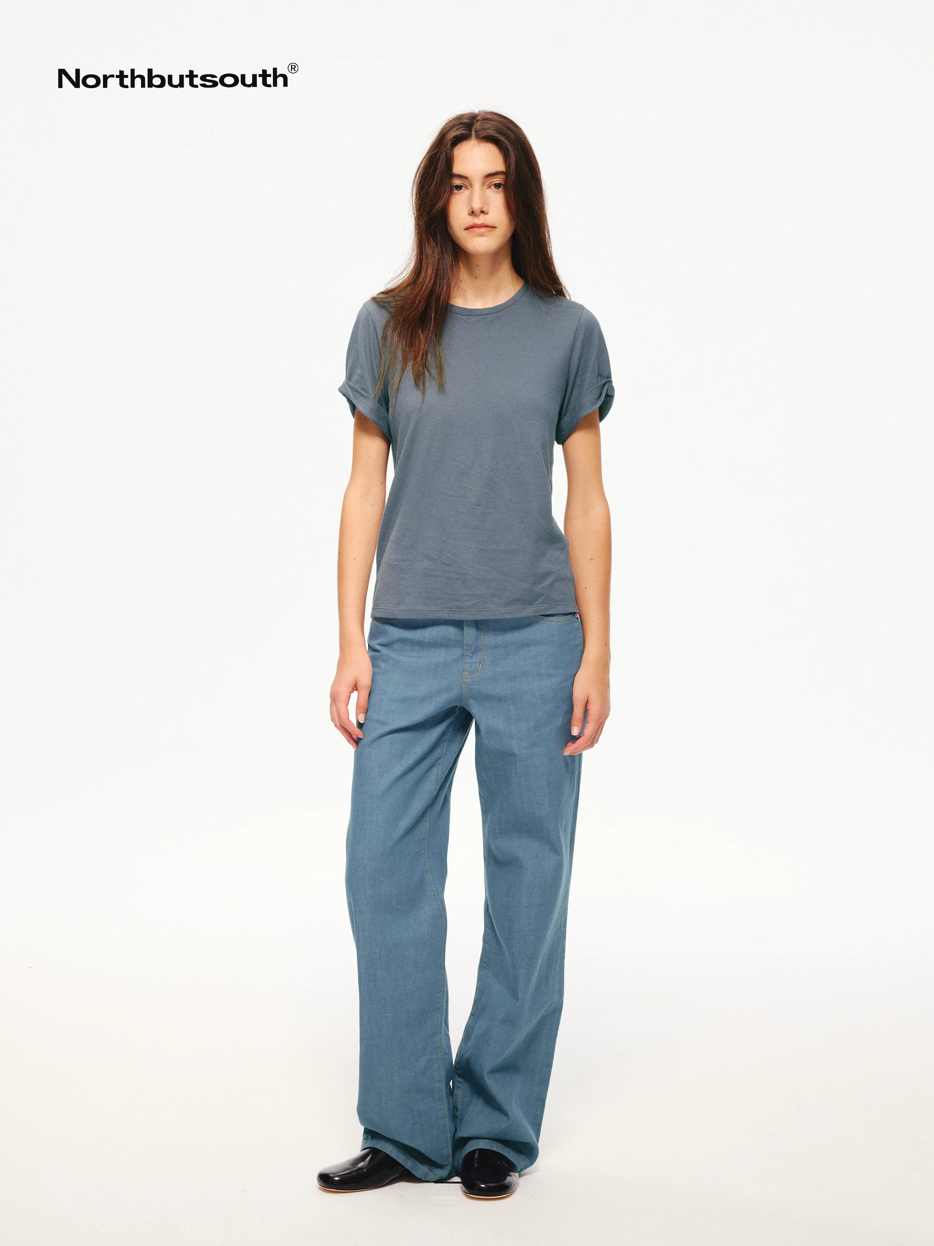 Indigo Washed Low Waist Slim Lightweight Women&