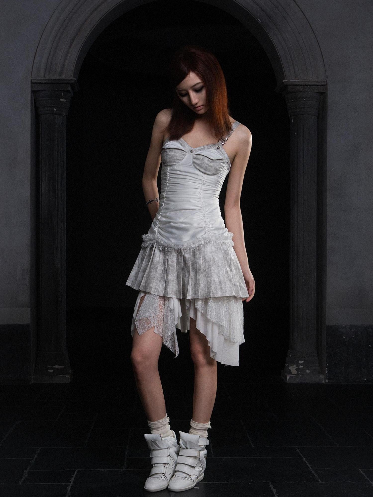 ARIADNAw Industrial Lace Low Rise Maxi Skirt Punk Nomad Fantasy