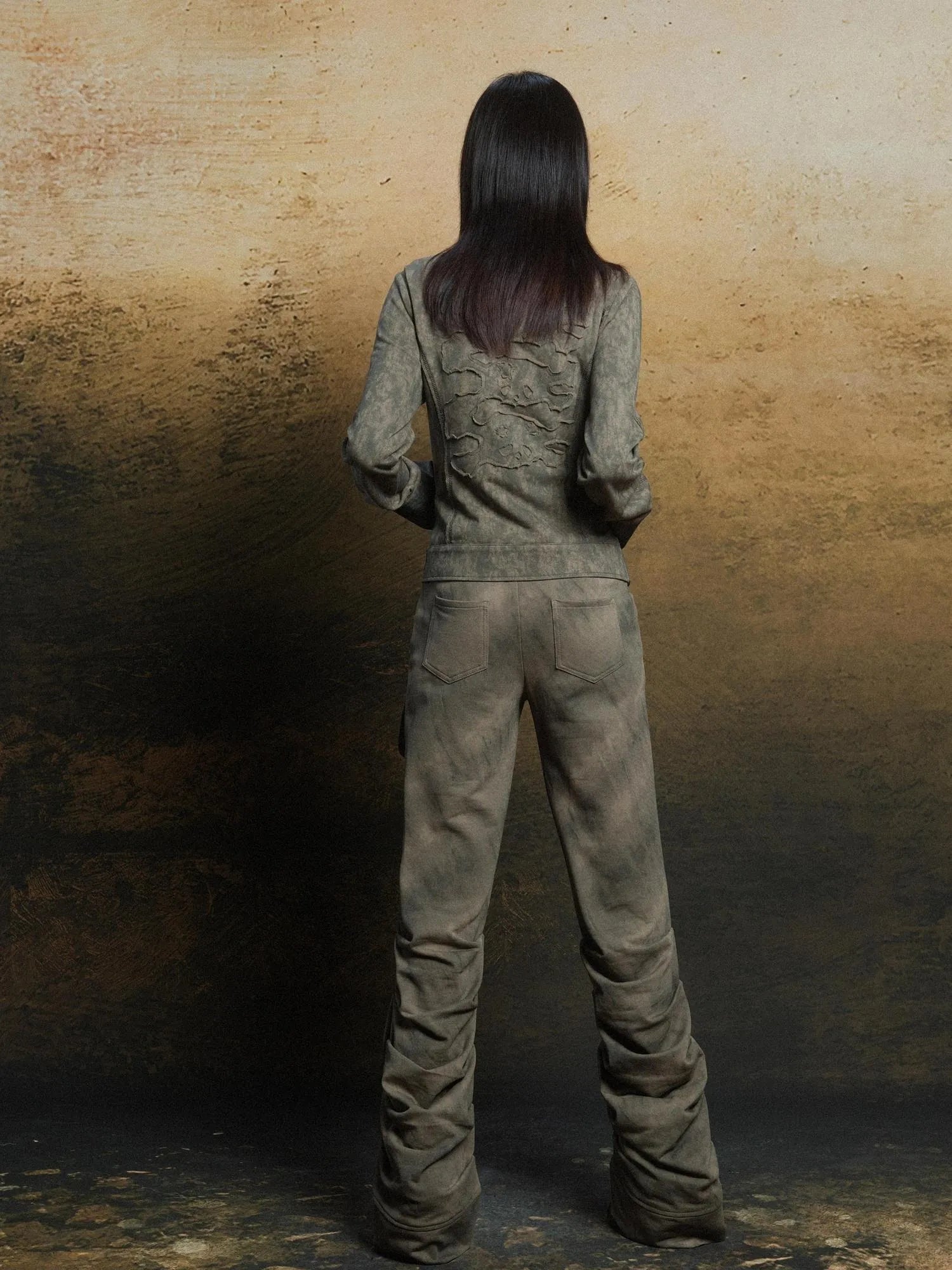 Industrial Punk Pocket Pants Low Waist Loose Streetwear For Women